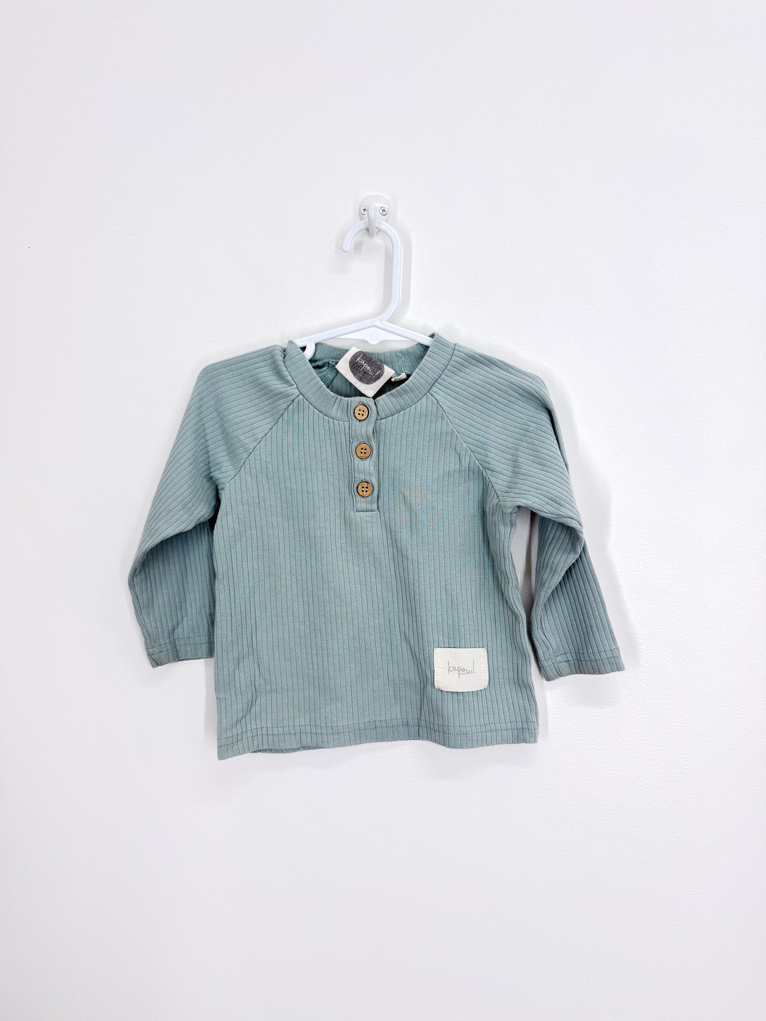 Kapow Kids rib henley tee (1y) - SECONDS