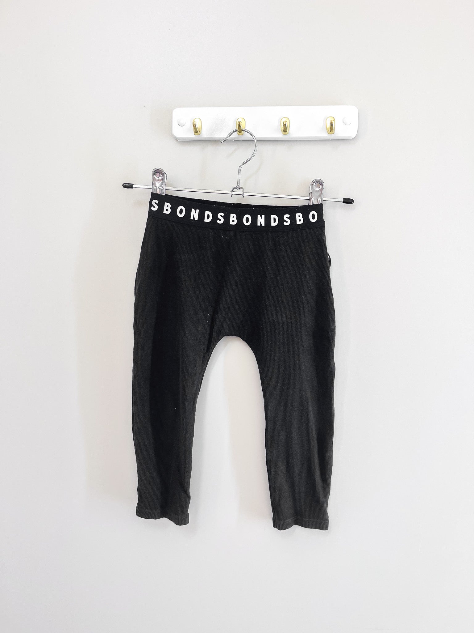 Bonds rib leggings - black (6-12m)