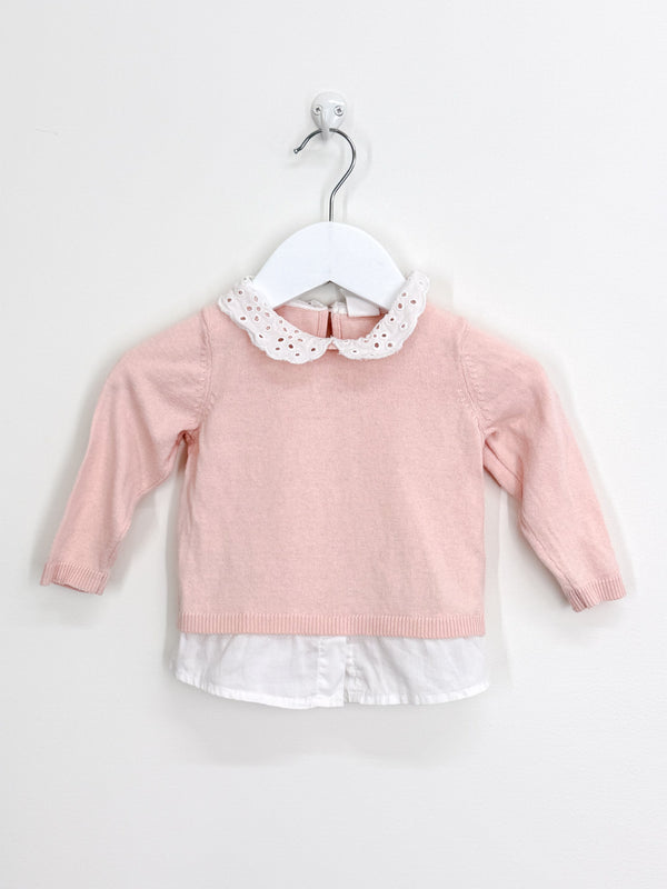 H&M lace collar knit (3-6m)