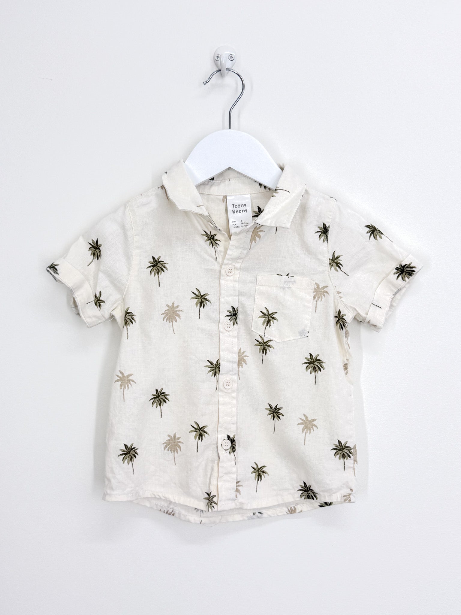 Teeny Weeny linen palm shirt (18-24m)