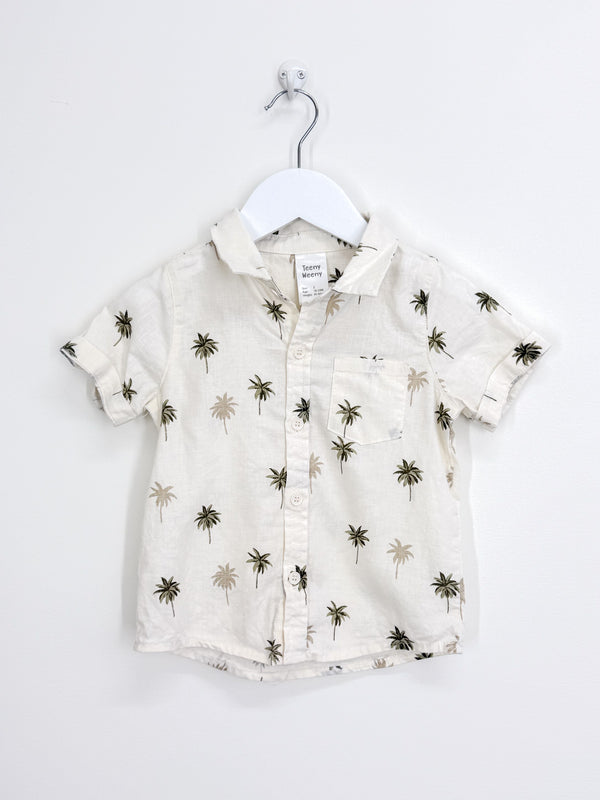 Teeny Weeny linen palm shirt (18-24m)