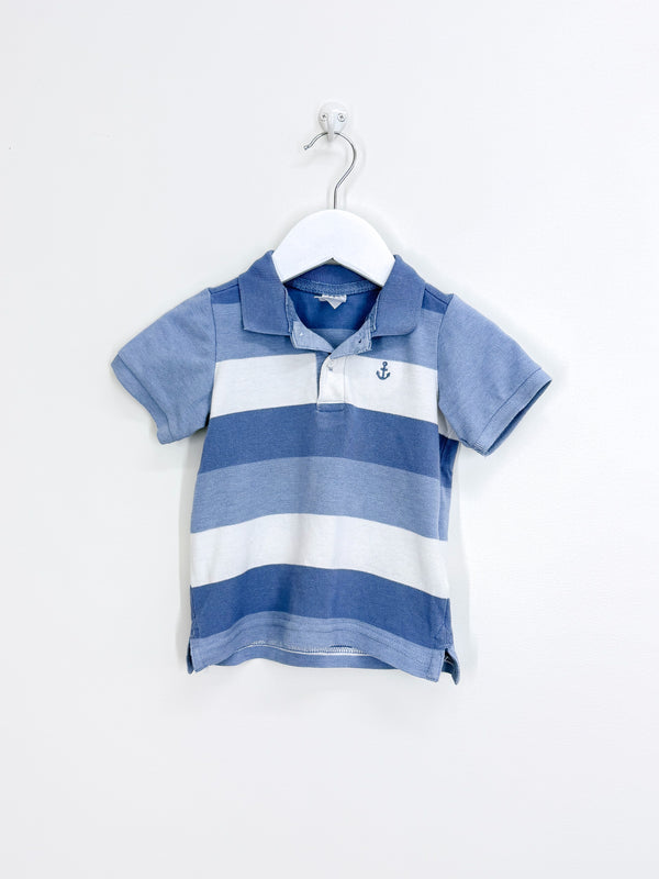 H&M striped polo (9-12m)