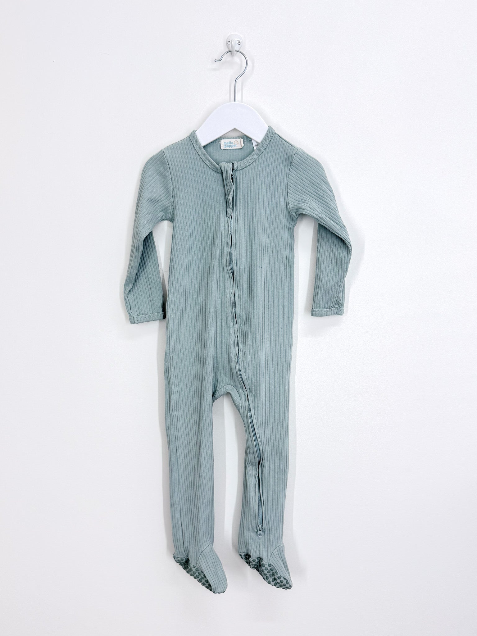 Hello Poppet organic rib zipsuit (18-24m) - SECONDS