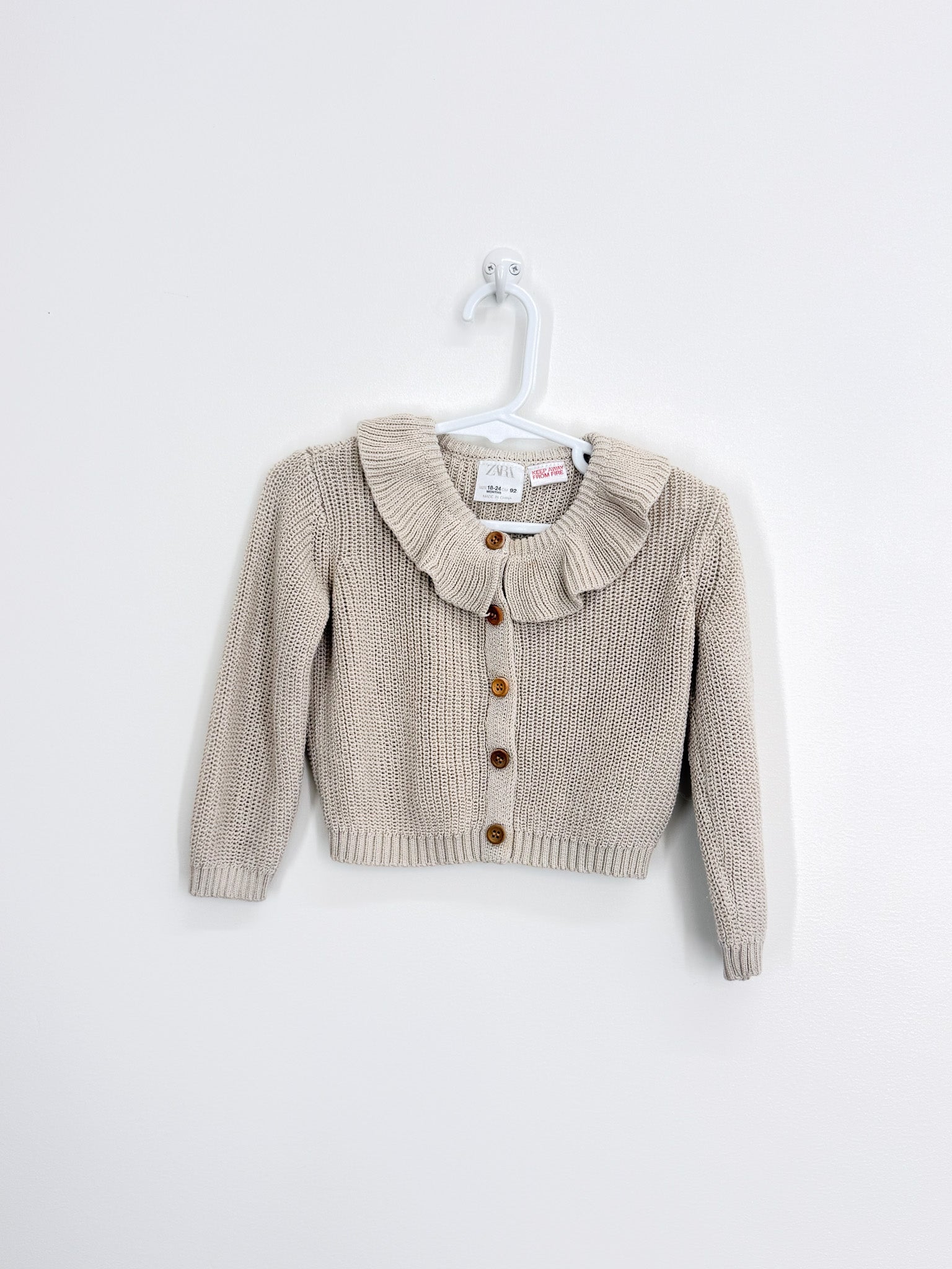Zara crop knit cardigan (18-24m) - SECONDS