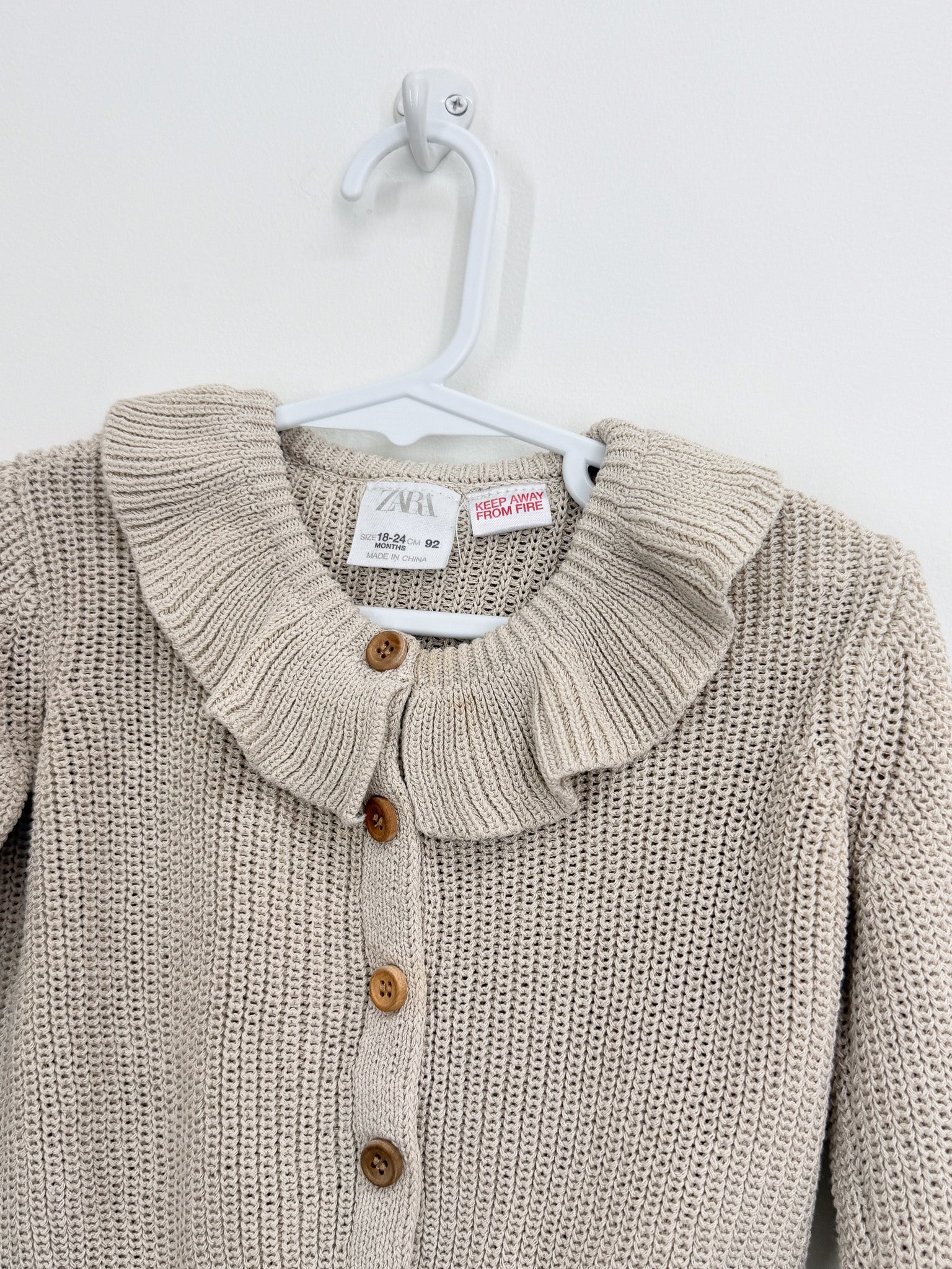 Zara crop knit cardigan (18-24m) - SECONDS