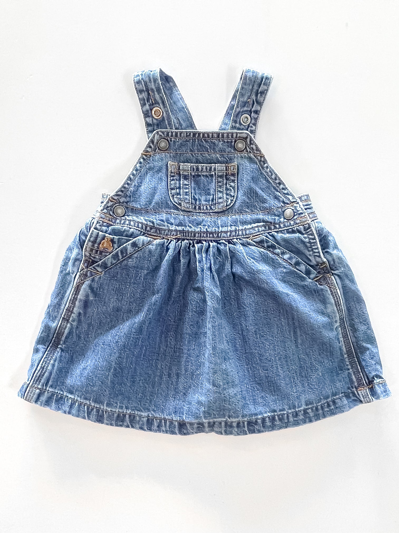 Vintage Gap denim pinafore '03 (3-6m)