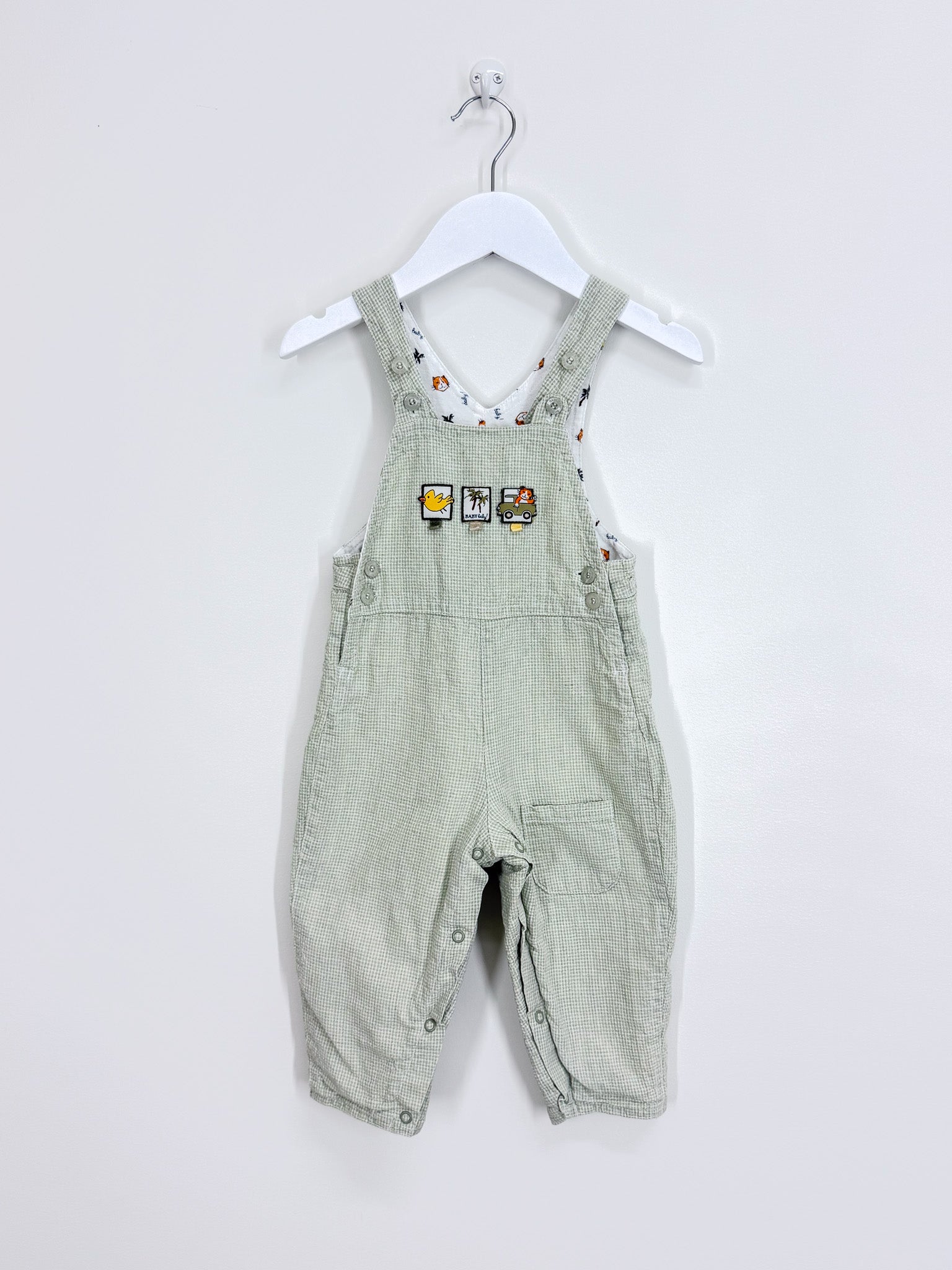 Vintage H&M linen blend overalls '00s (6-9m)