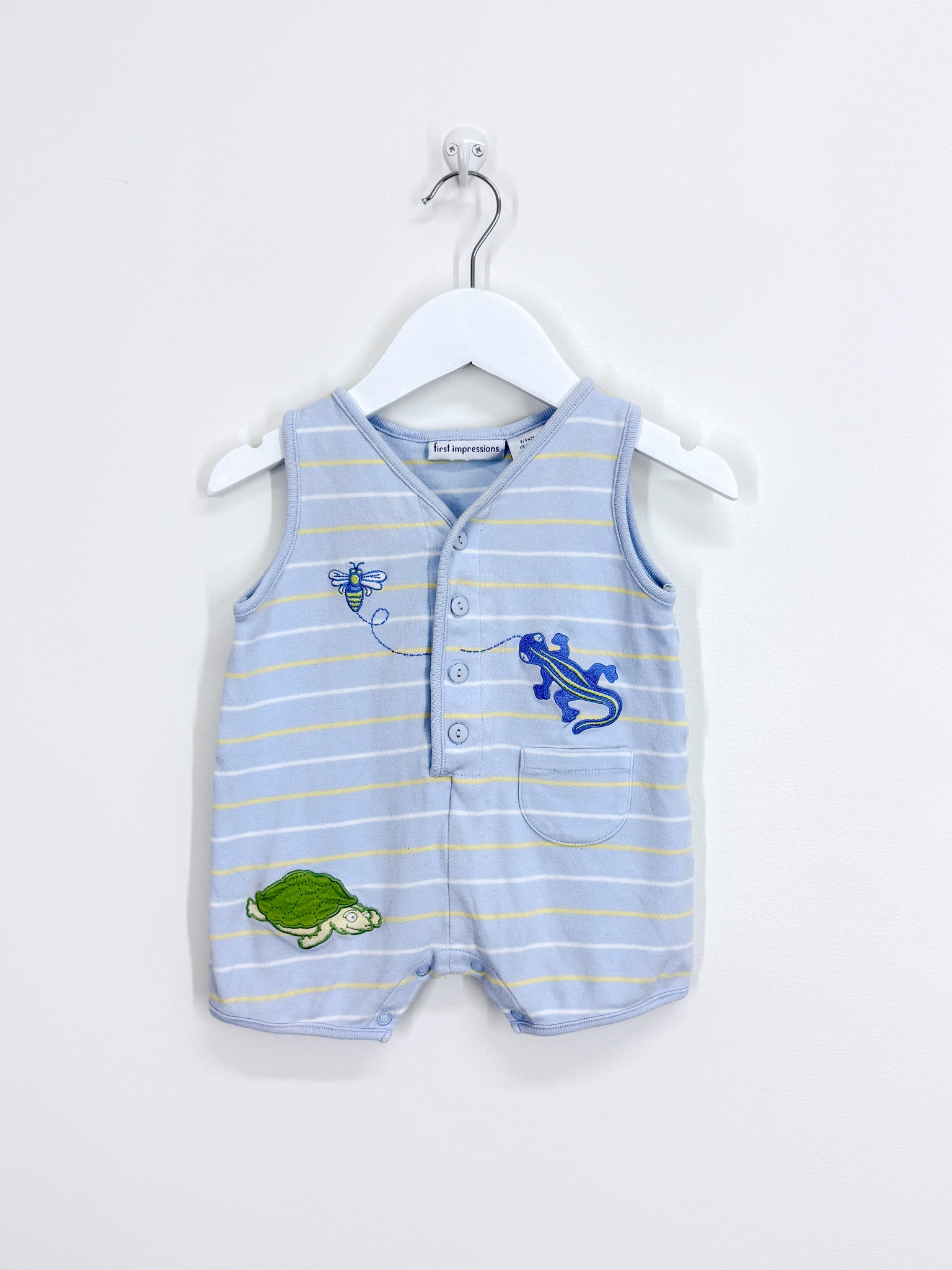 First Impressions button onesie '99 (6-9m)