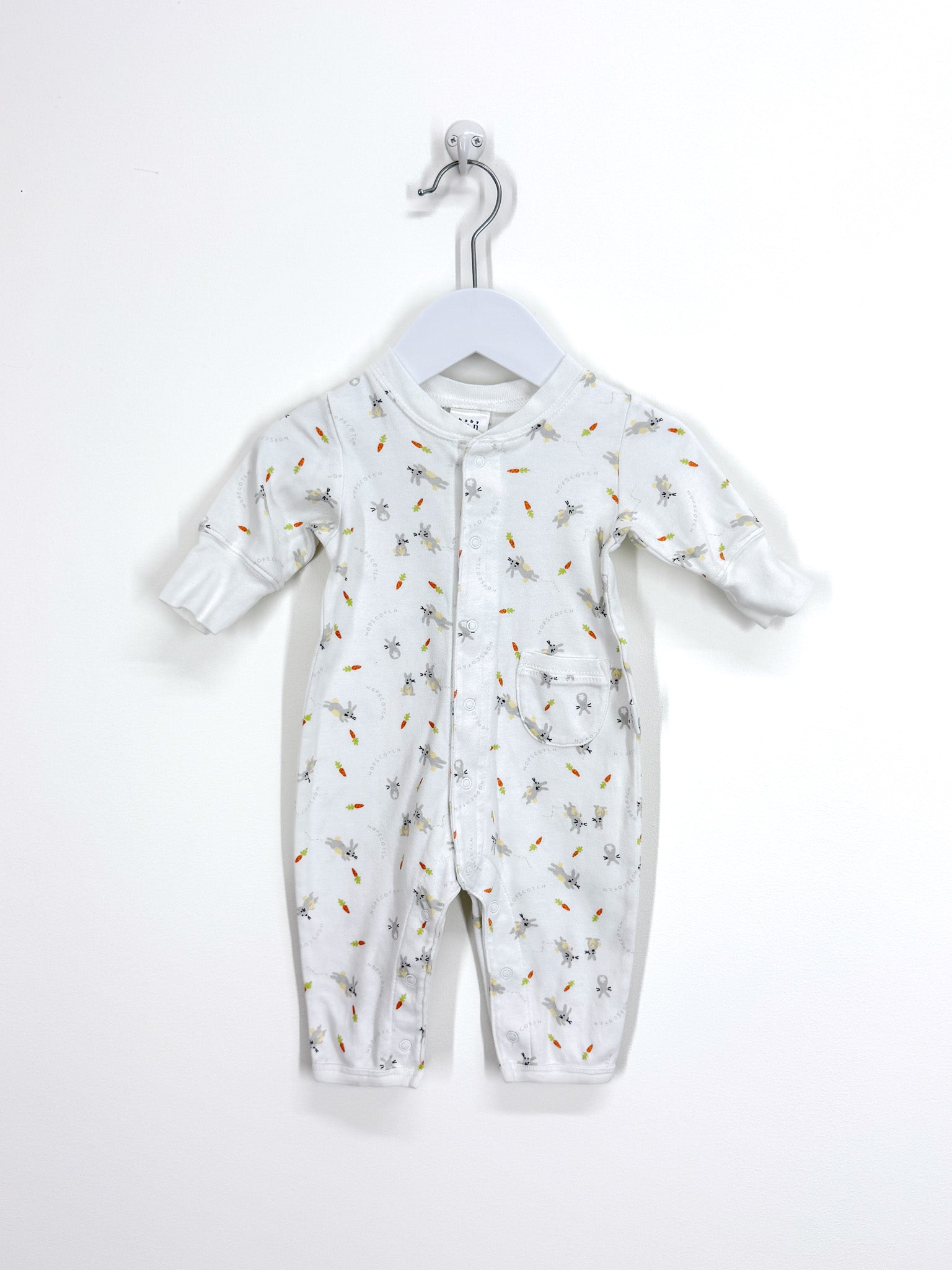 Vintage Gap bunny hopscotch button onesie '00 (0-3m)