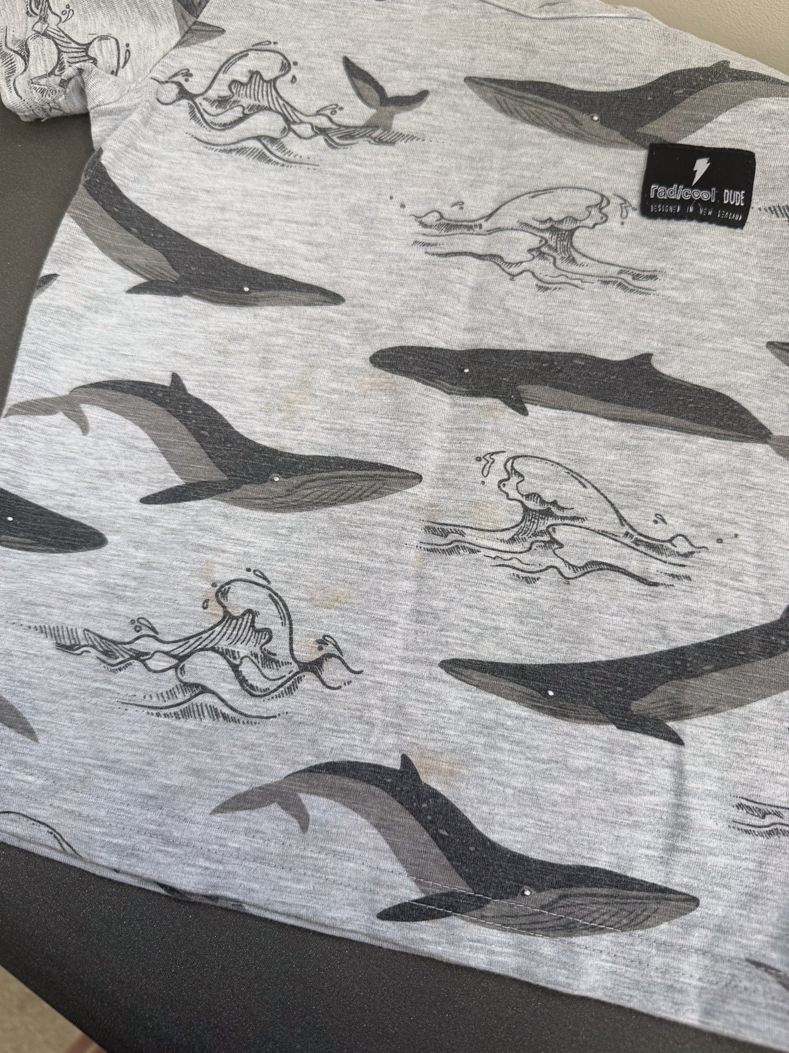 Radicool whale tee (2y) - SECONDS