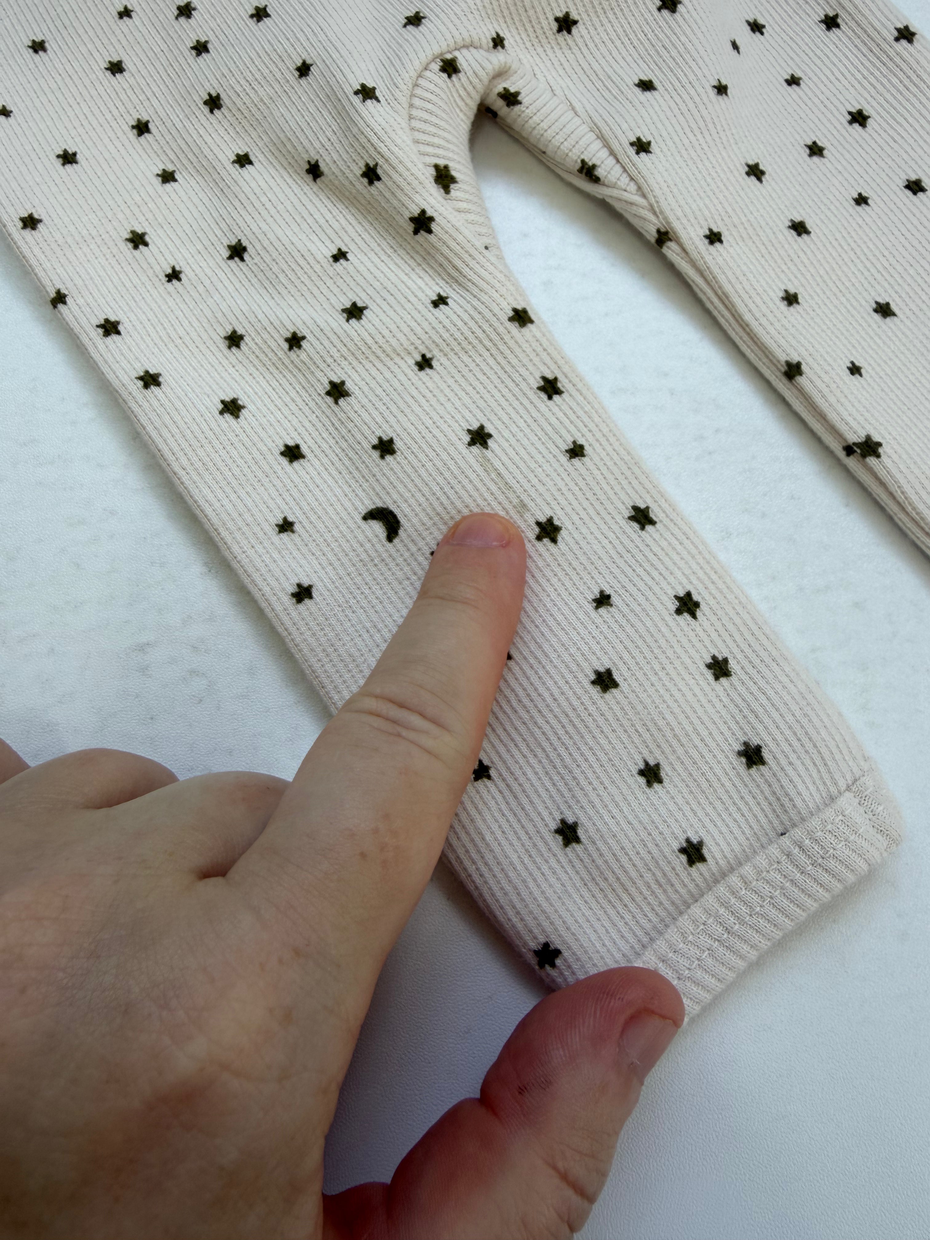 BNWT Wilson & Frenchy organic rib zipsuit - chasing the moon (0-3m)