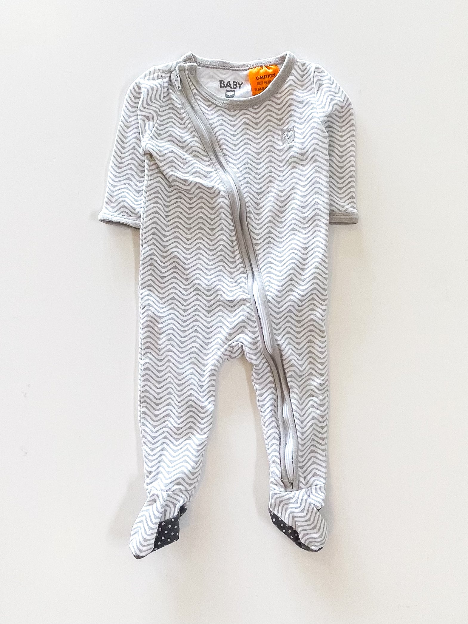 Cotton On Kids zip onesie (3-6m)