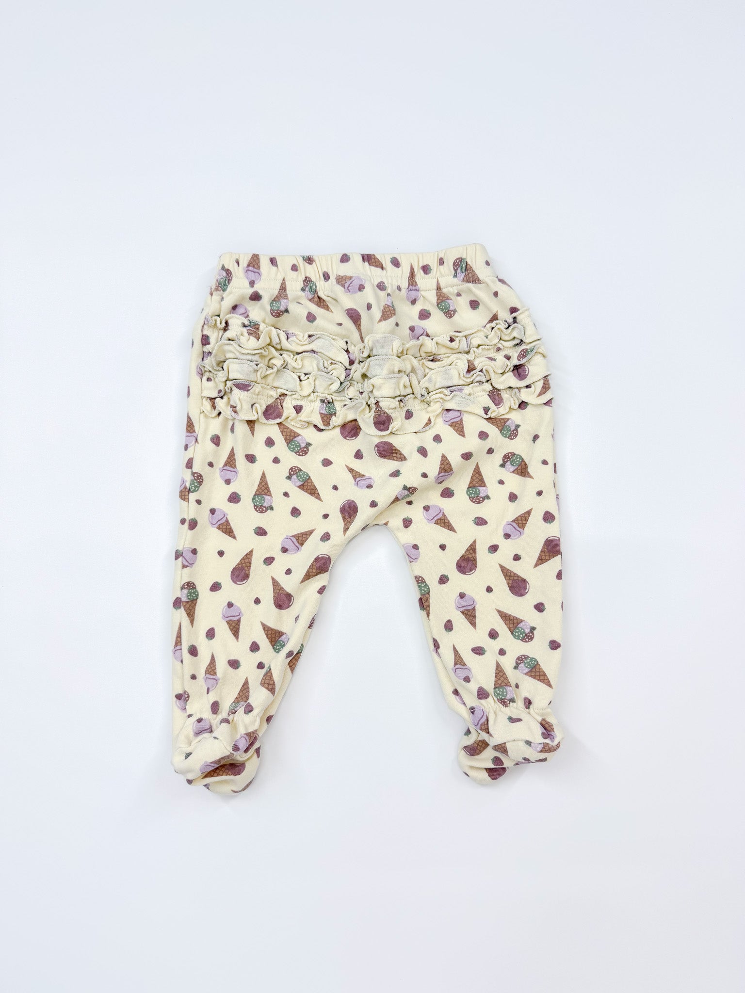 Little Bundle strawberry ice cream frill bum leggings (3-6m)