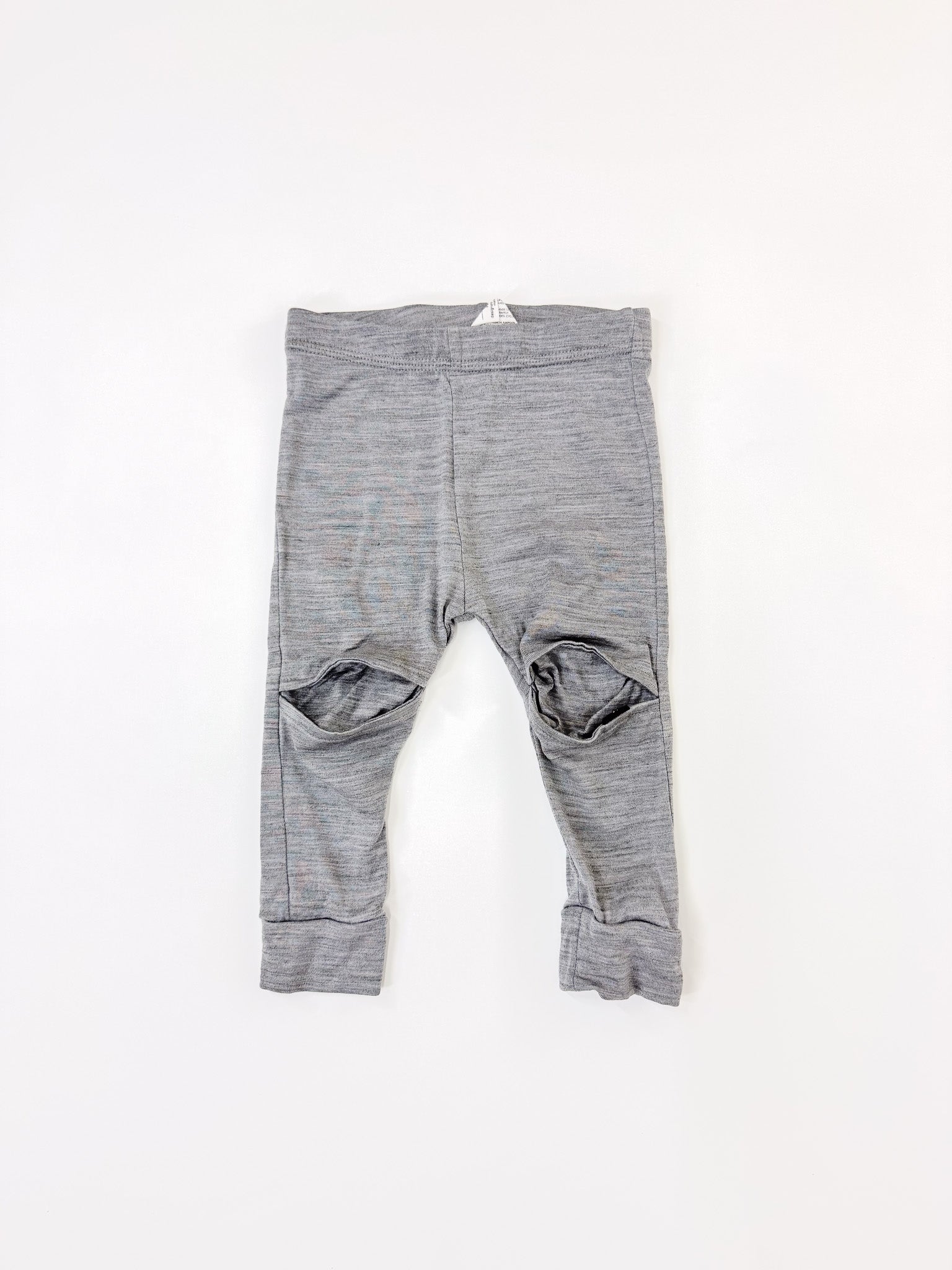 Little Flock Of horrors merino slasher leggings - grey (12-18m)