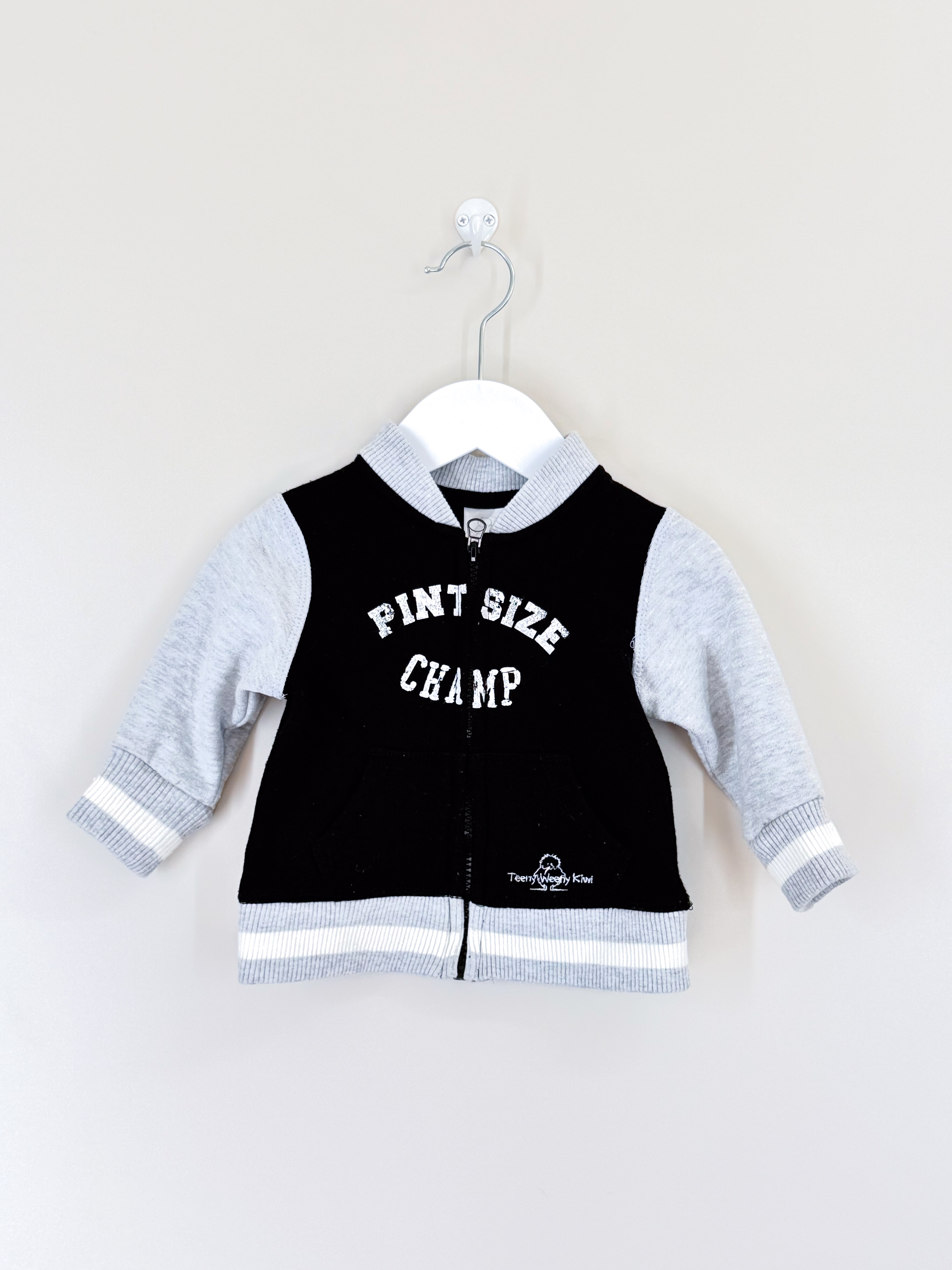Teeny Weeny zip sweatshirt (3-6m)