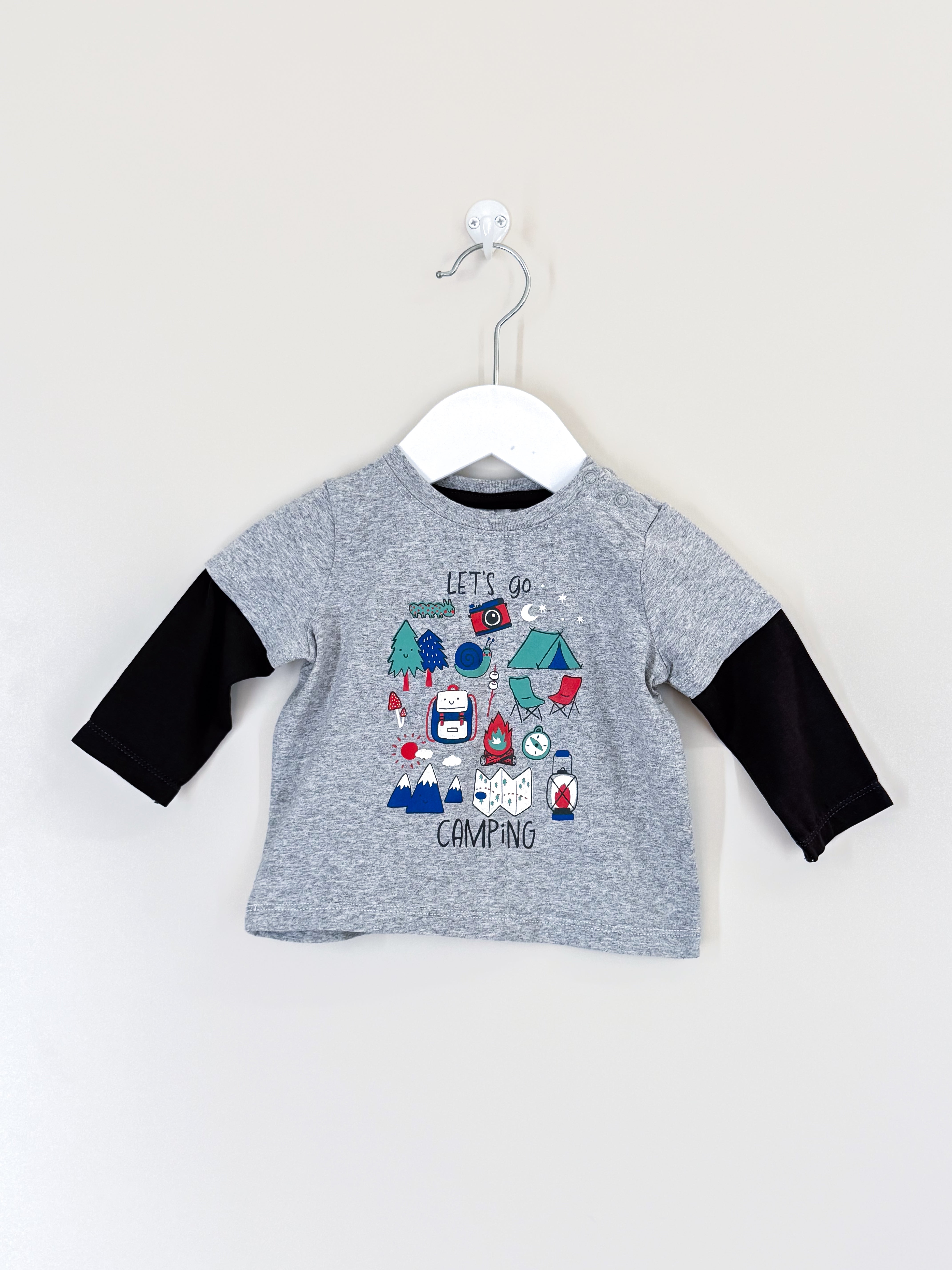 Teeny Weeny let's go camping tee (3-6m)