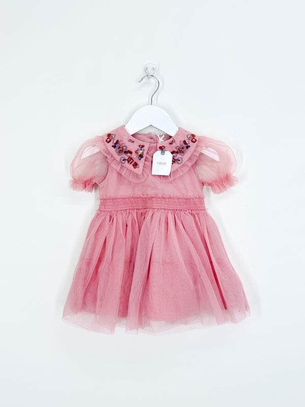 BNWT Next collared tulle dress (9-12m)