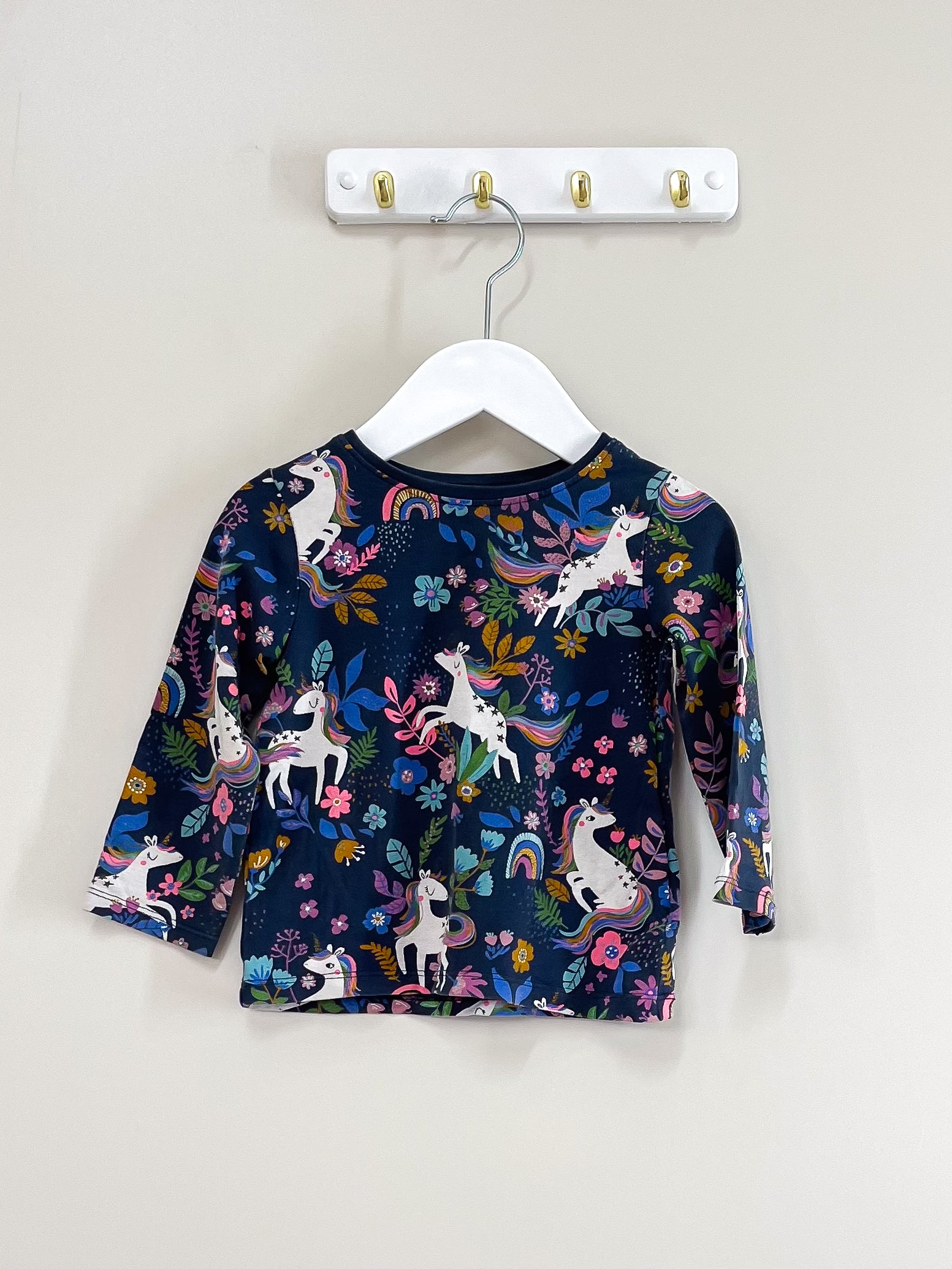 Next unicorn long sleeve tee (12-18m)
