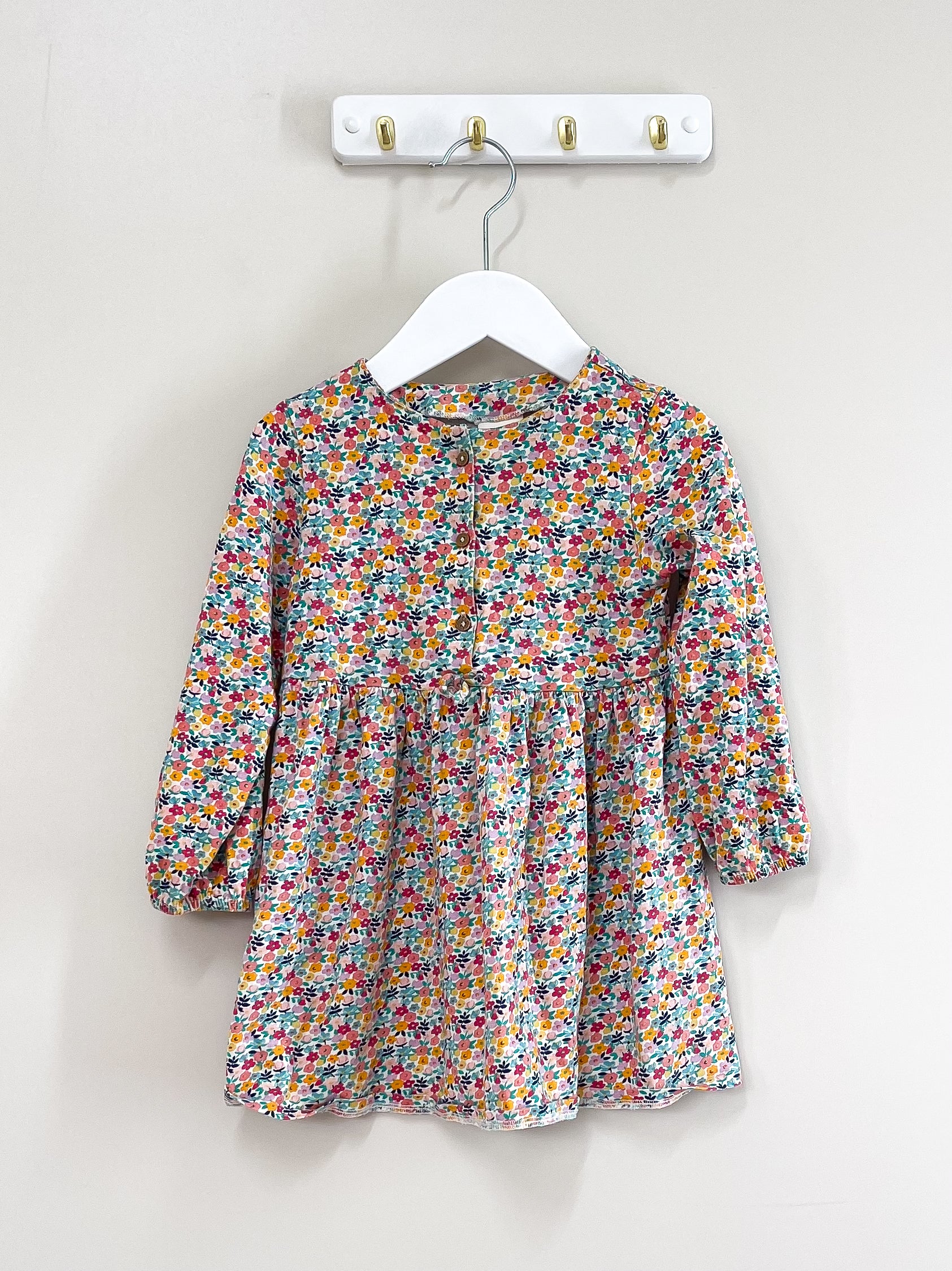 Next long sleeve floral dress (18-24m)