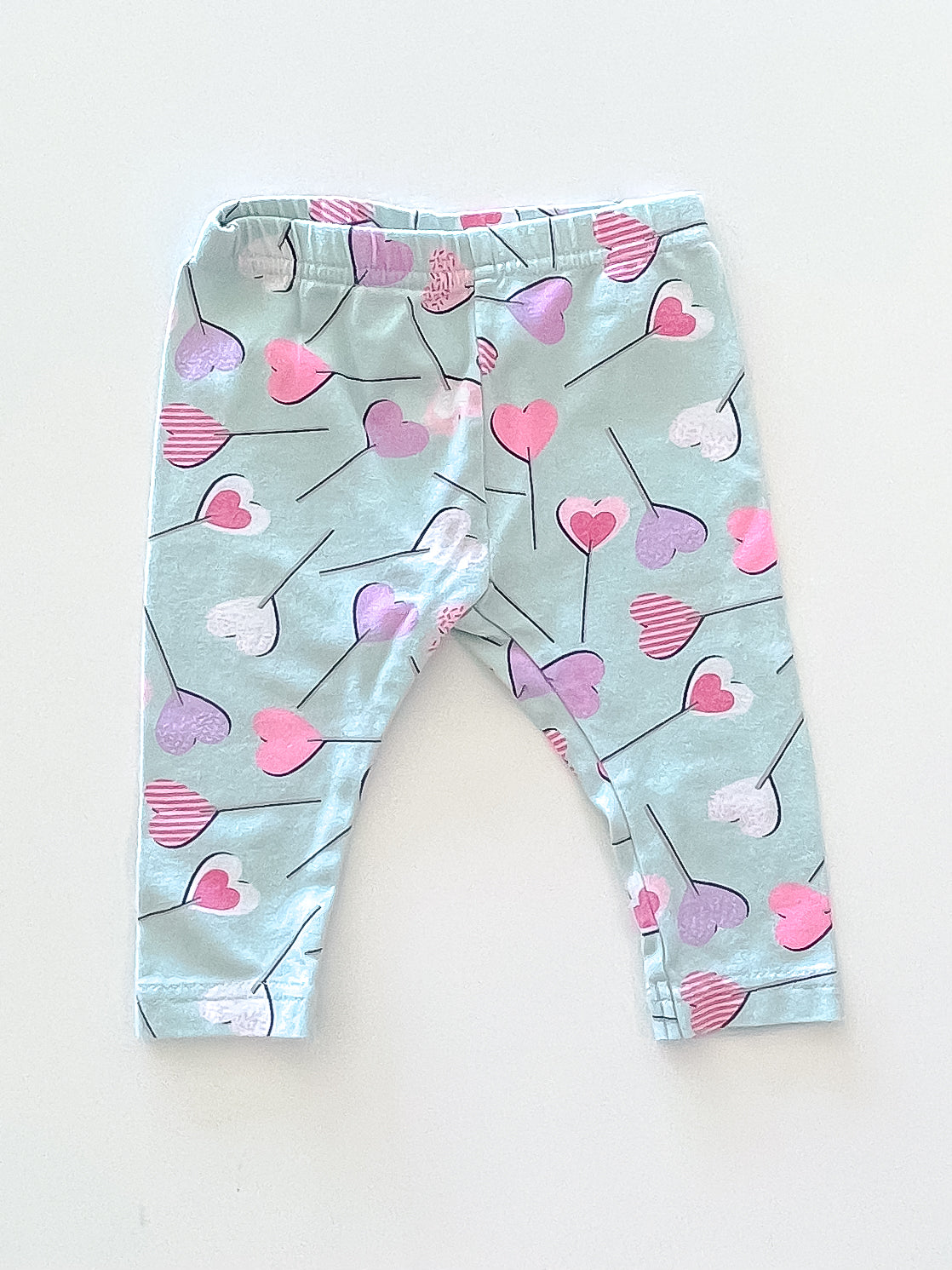 Teeny Weeny heart leggings (3-6m)