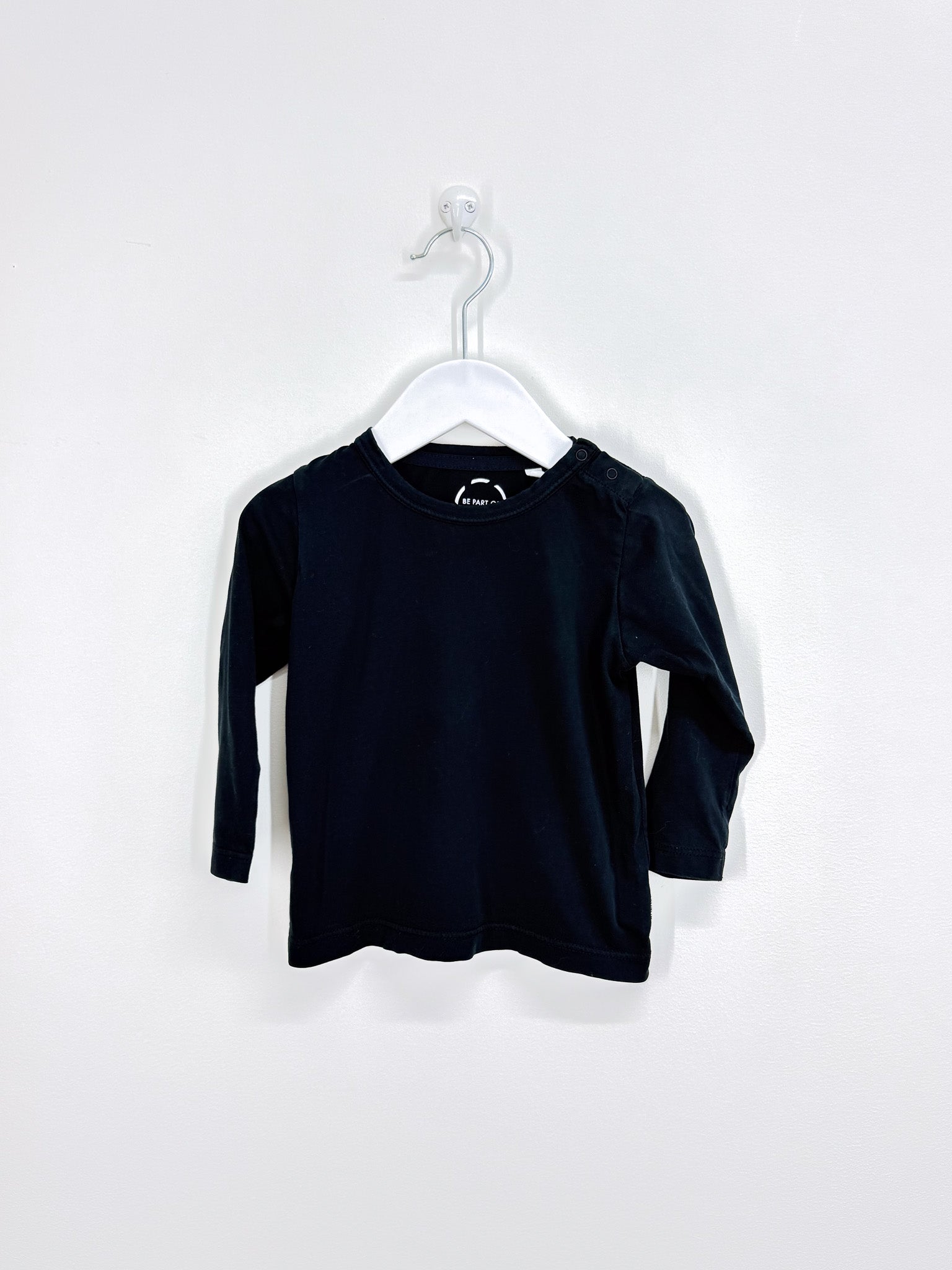Bonds crew tee - black (12-18m)