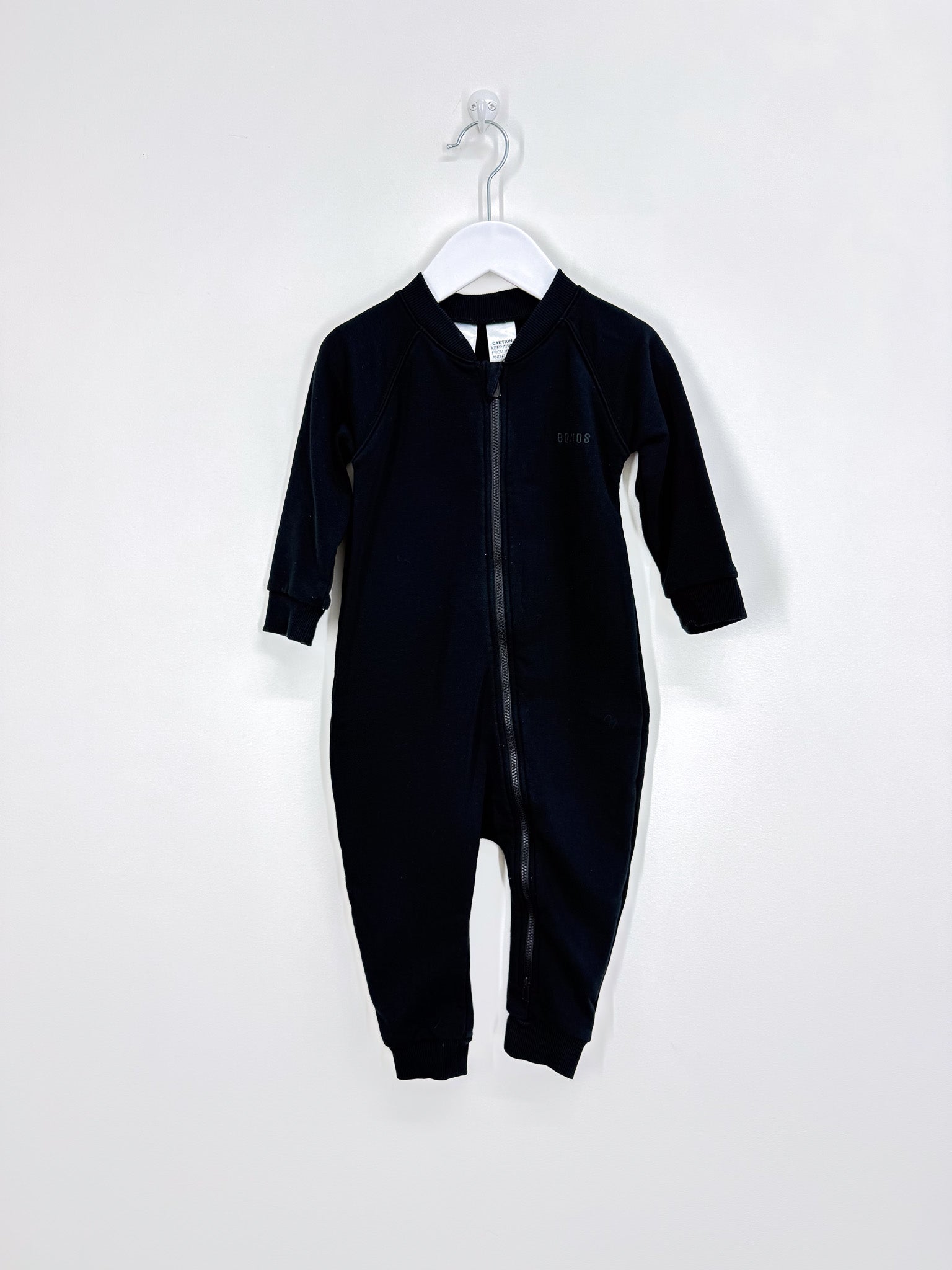 Bonds essentials fleece zippy - black (12-18m)