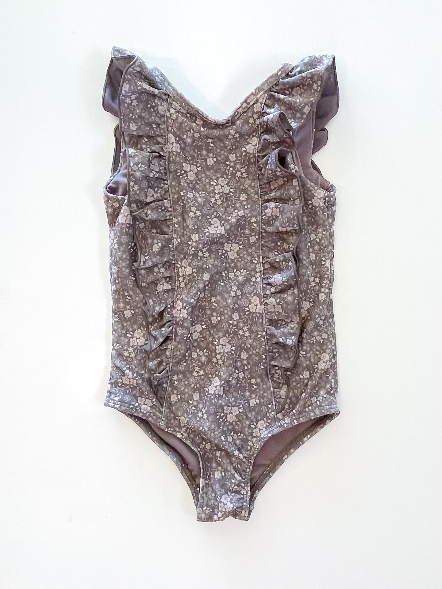 Jamie Kay isabella swimsuit - pansy floral dark (1y)