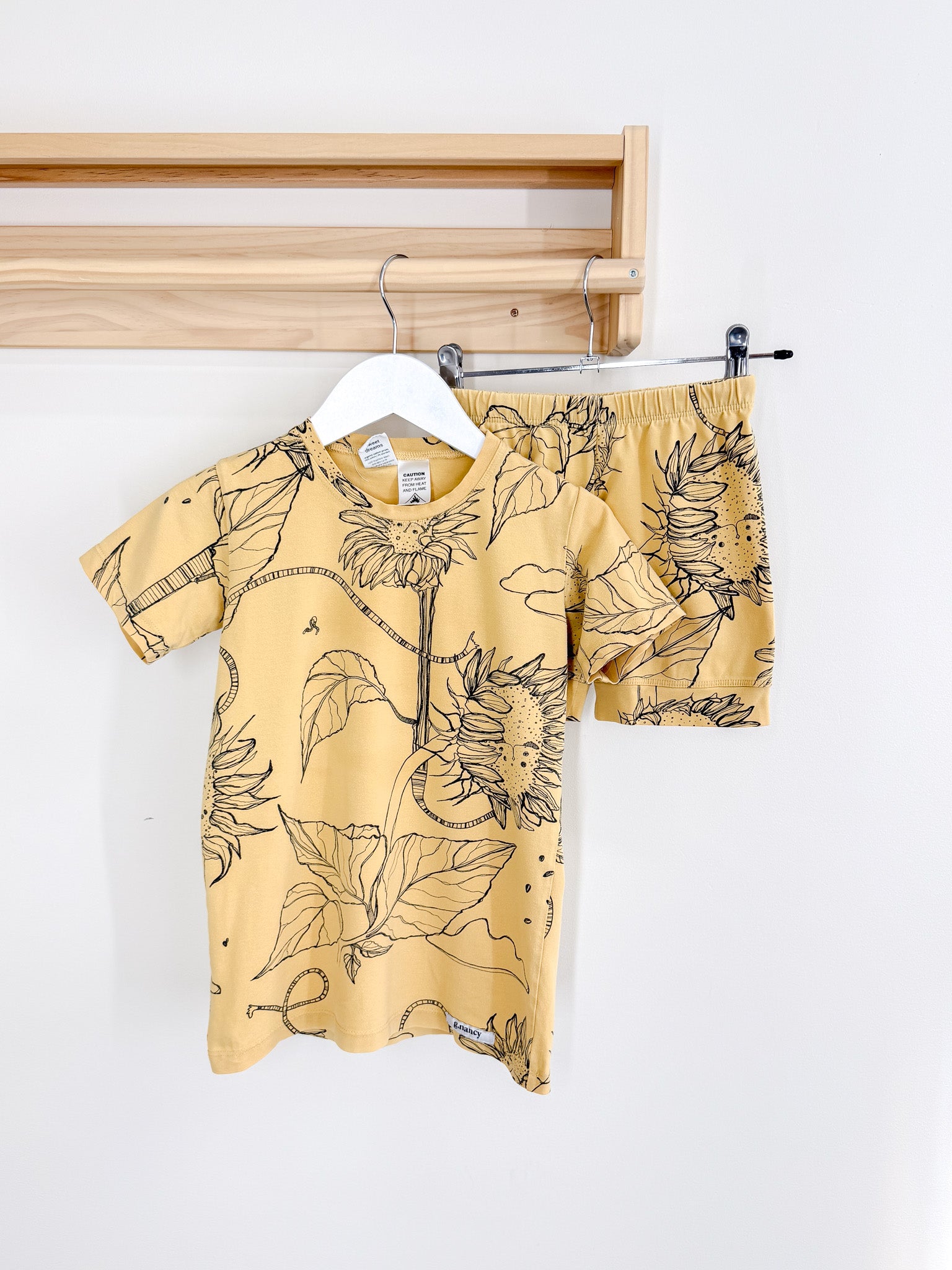 G Nancy organic shortie PJ set - sunflower (5-7y)