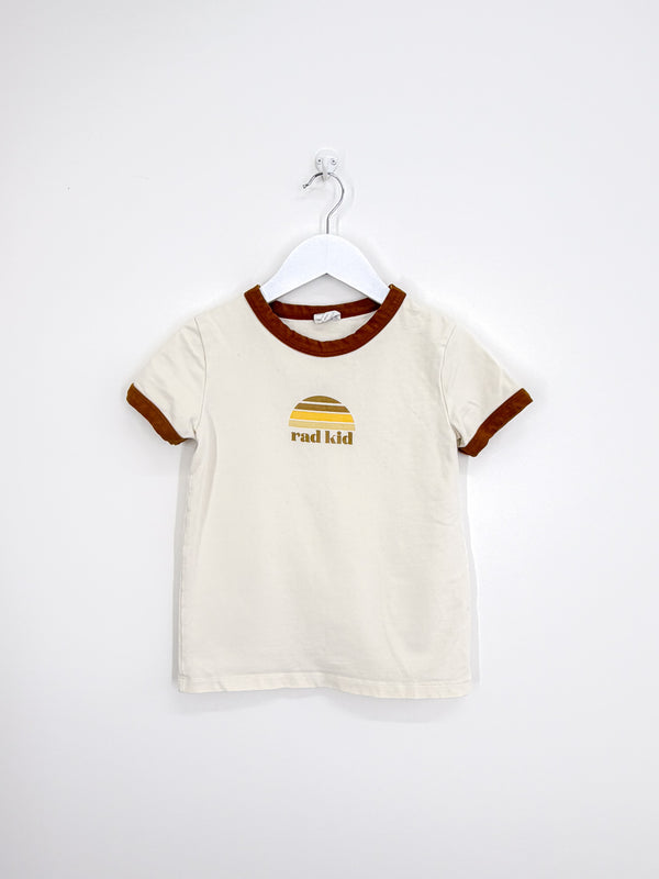 Banabae organic rad kid classic retro ringer tee (6y)