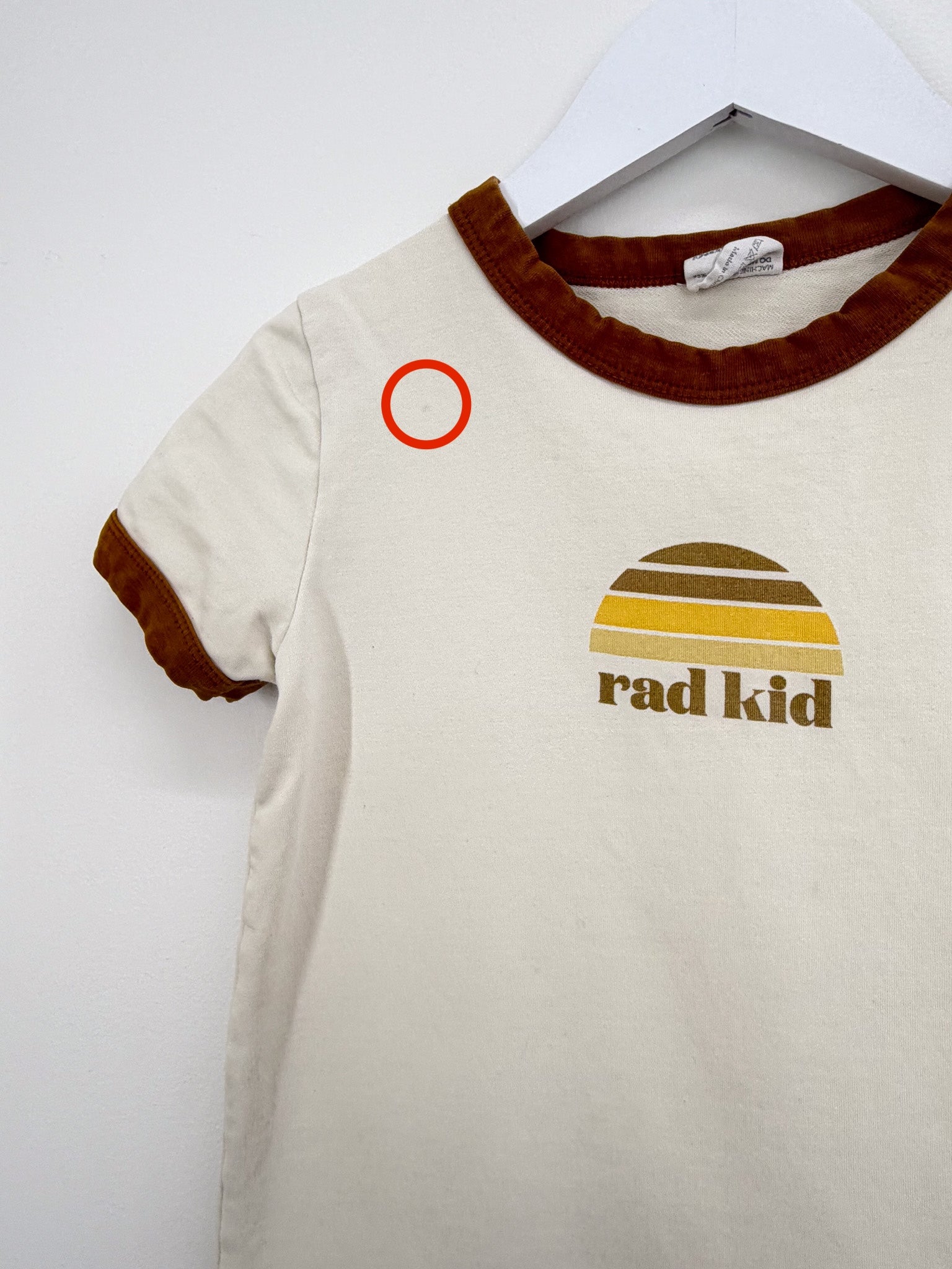 Banabae organic rad kid classic retro ringer tee (6y)