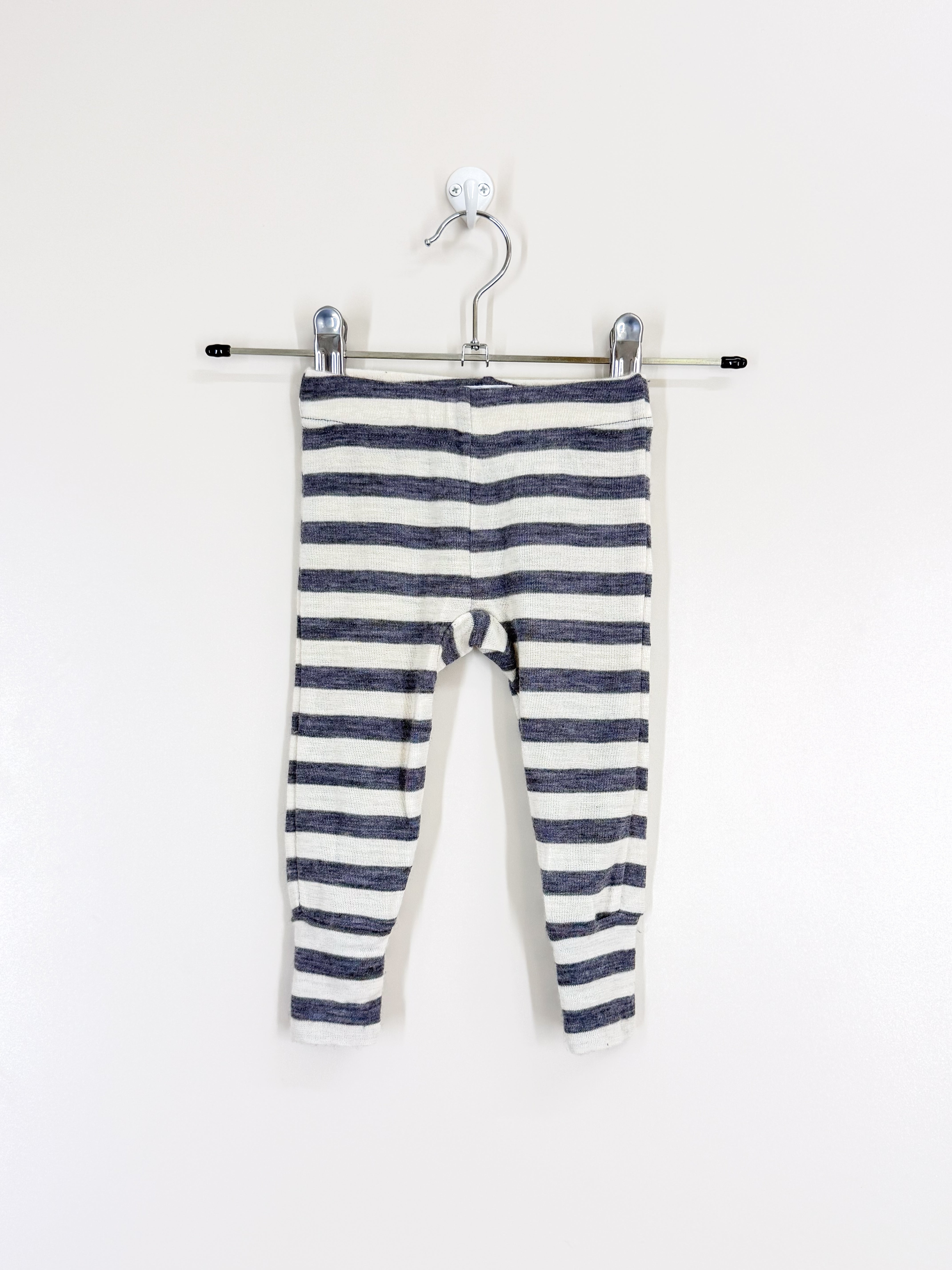 Milly & Milo merino leggings - grey stripe (18-24m)