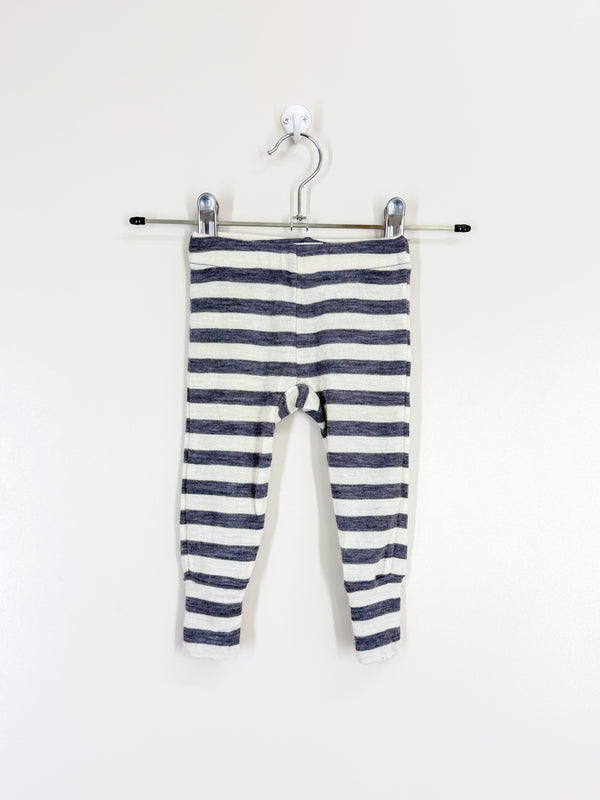 Milly & Milo merino leggings - grey white stripe (newborn)