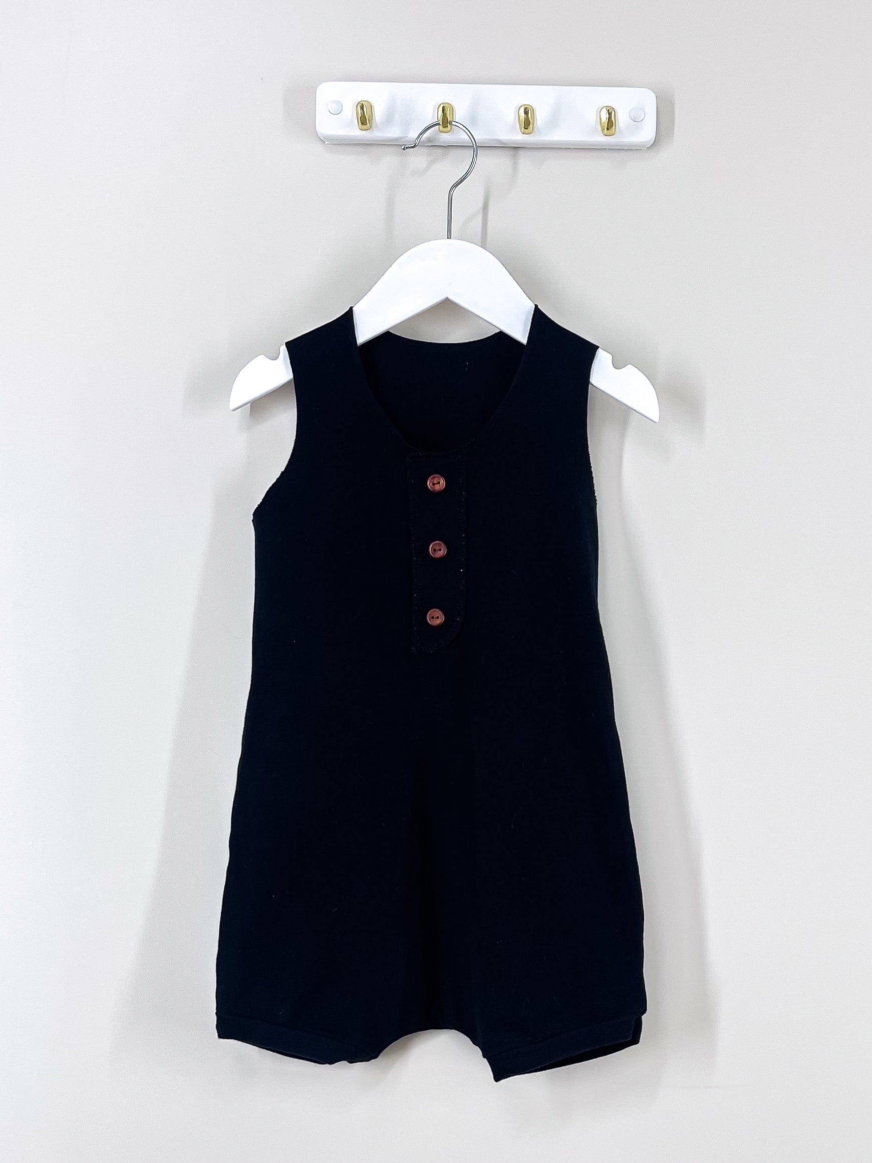Goblin raw edge romper (18-24m)