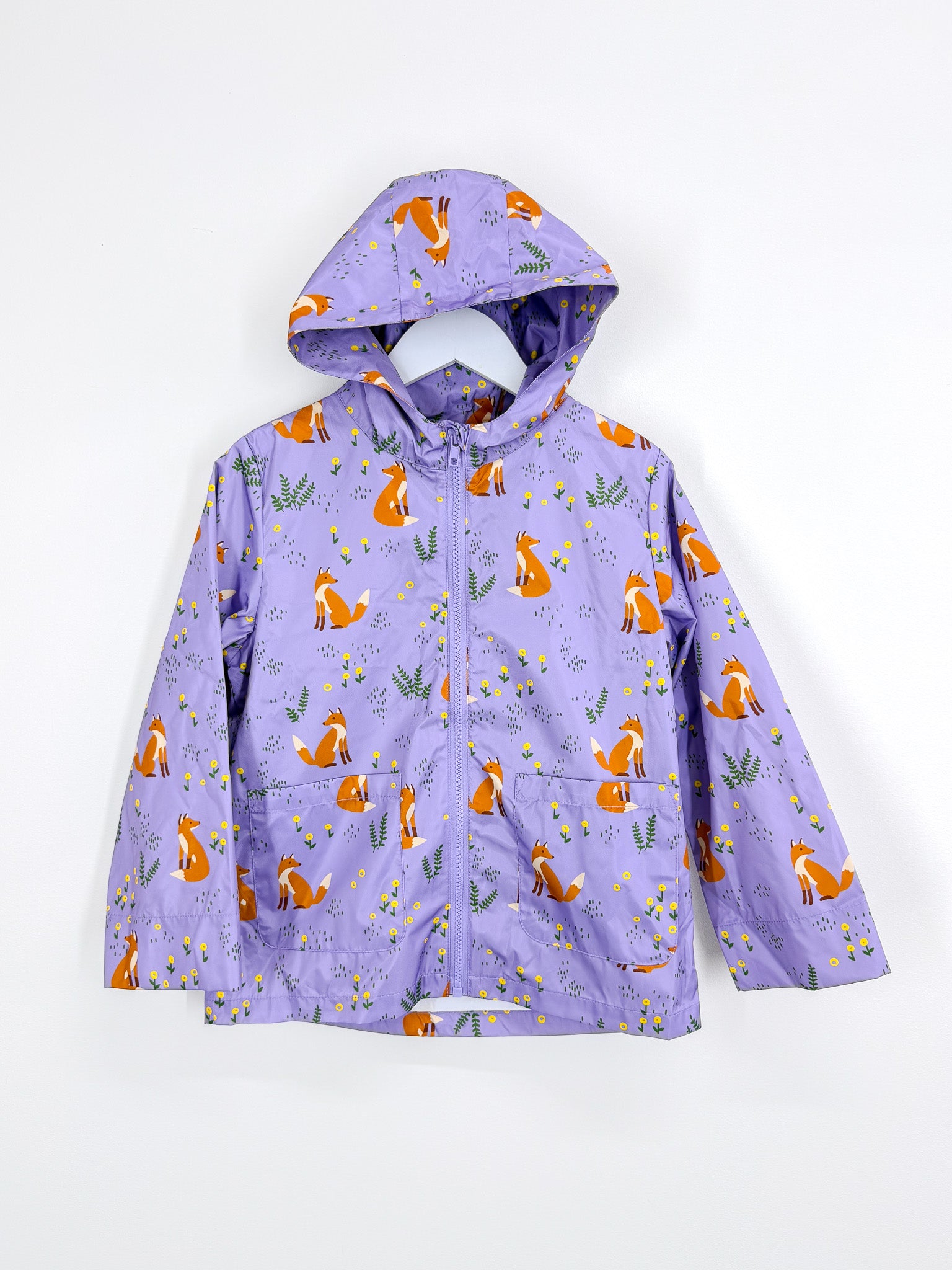 BNWOT Little Princess Highway foxes rain jacket (6-8y)