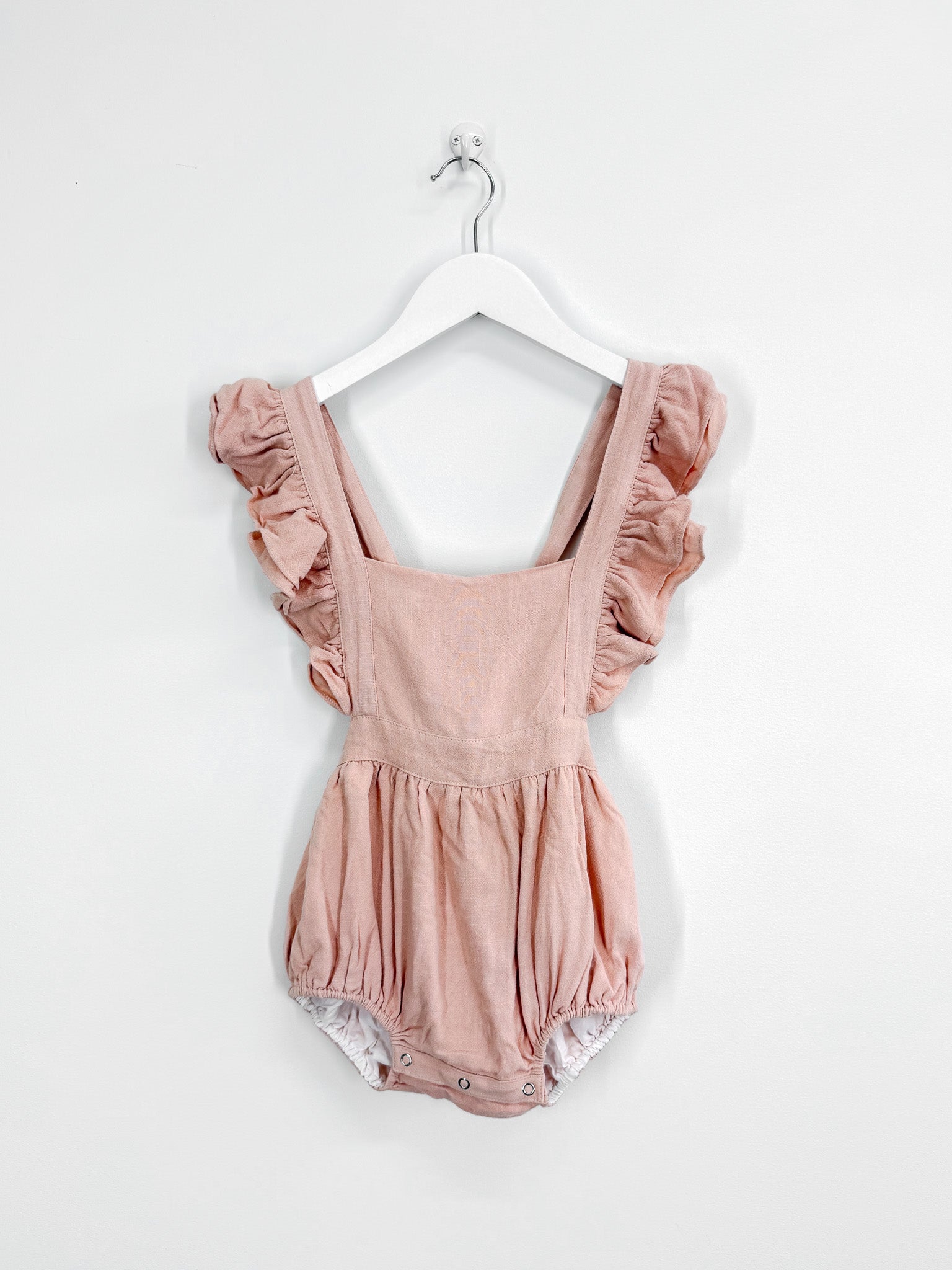 Arabella & Rose linen blend frill romper (3y)