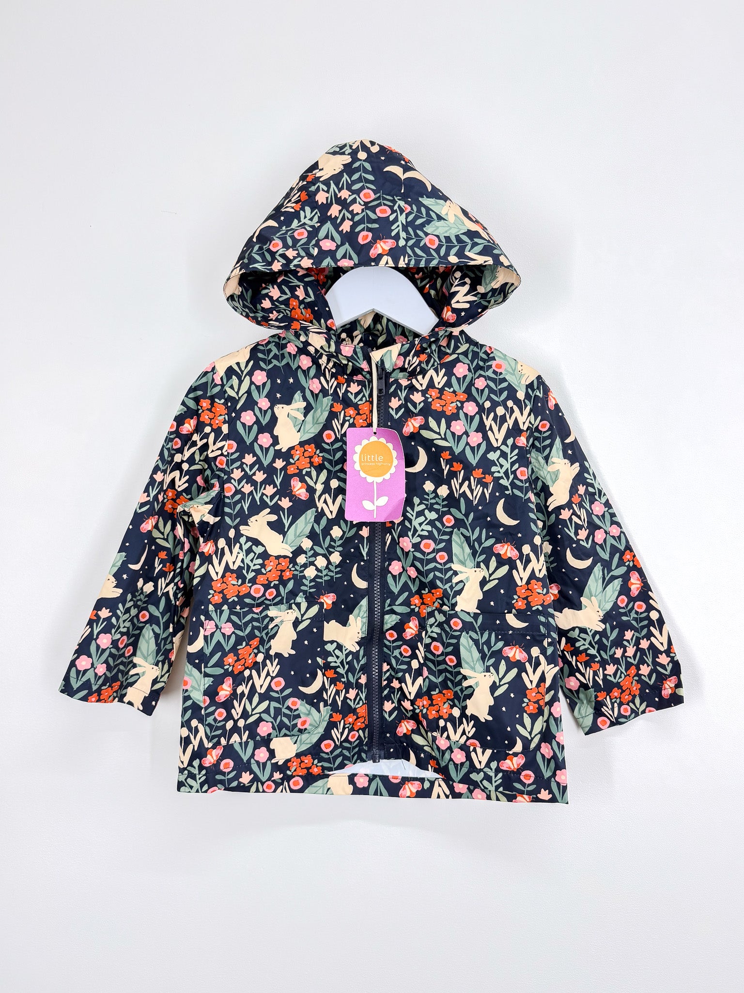 BNWT Little Princess Highway rabbit rain rain jacket (4-6y)