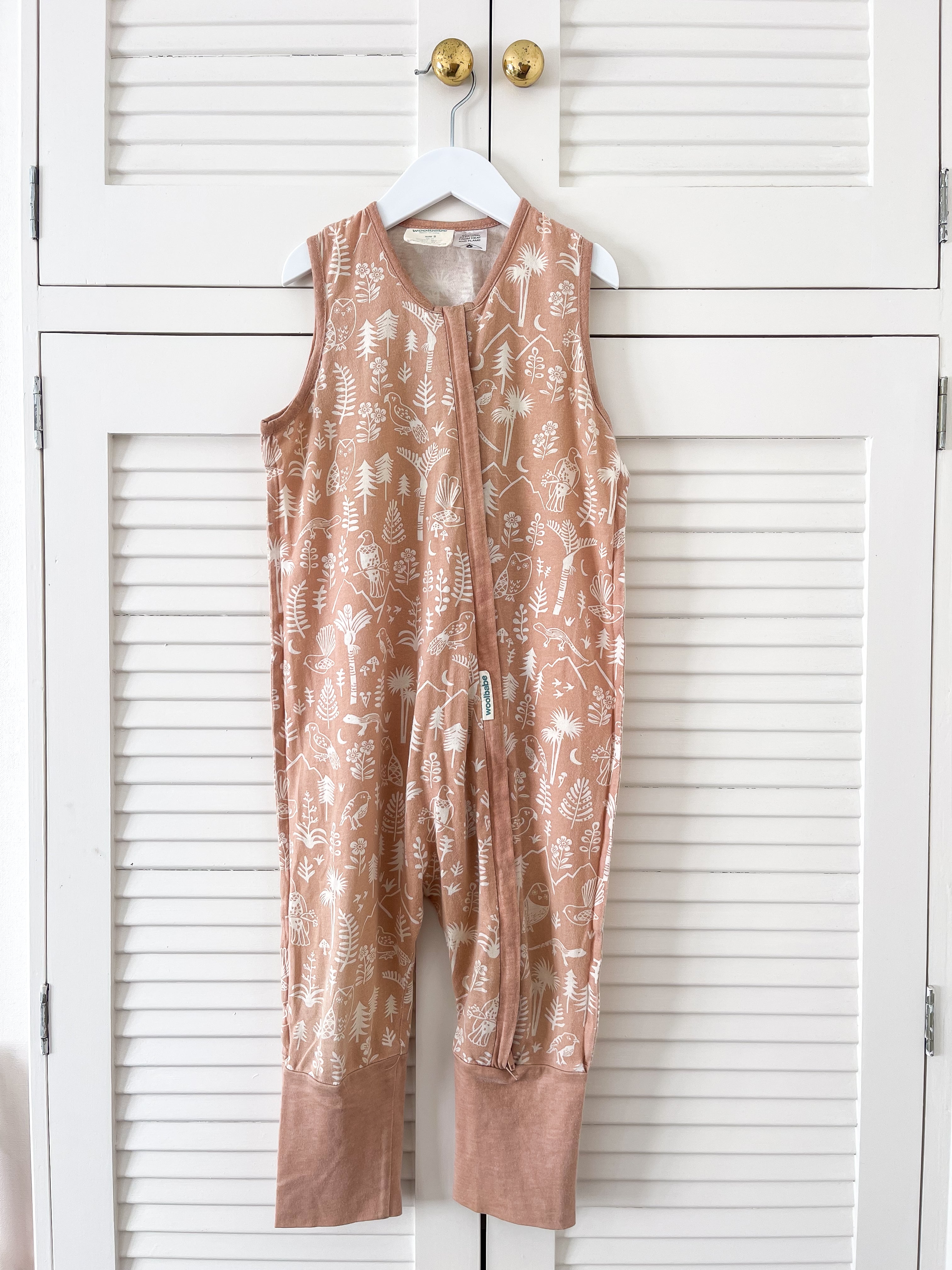 Woolbabe merino cotton summer sleep suit (3y)