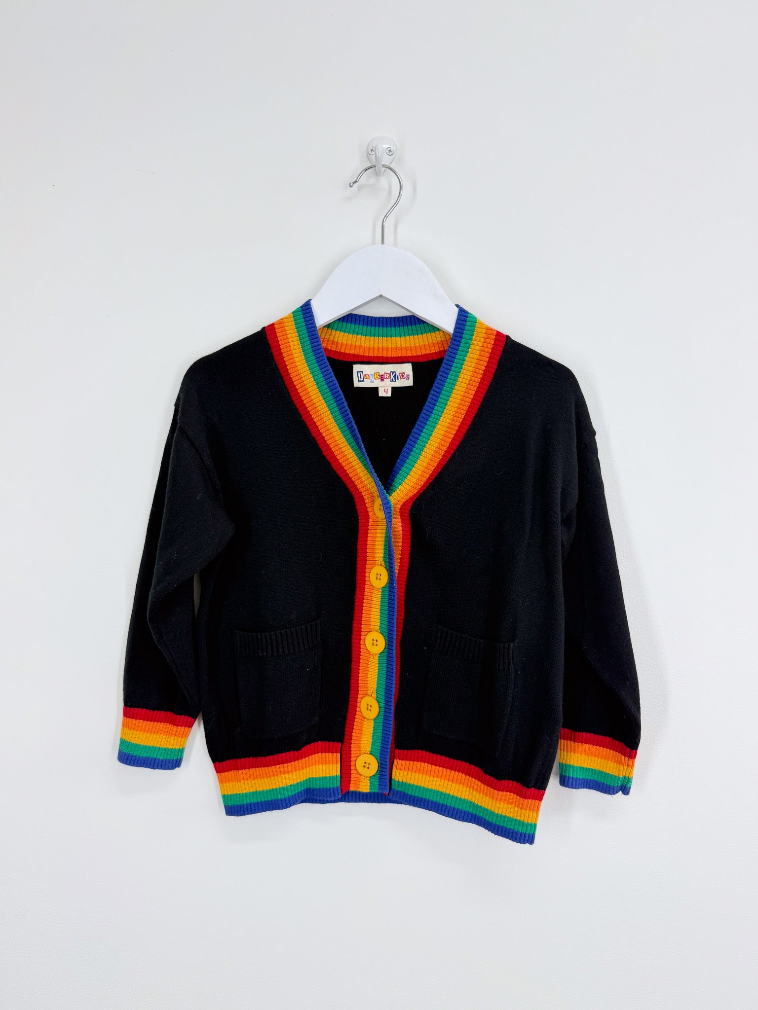 BNWOT Dangerkids rainbow stripe knit catdigan (4y)