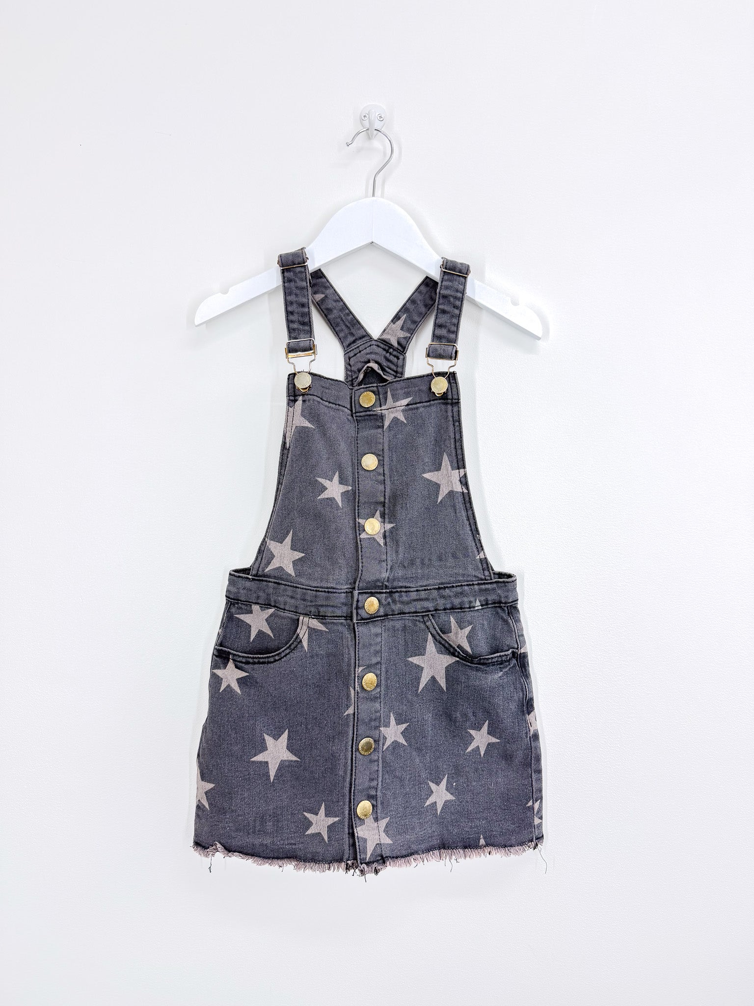 Cotton On Kids denim star pianfore dress (7y)