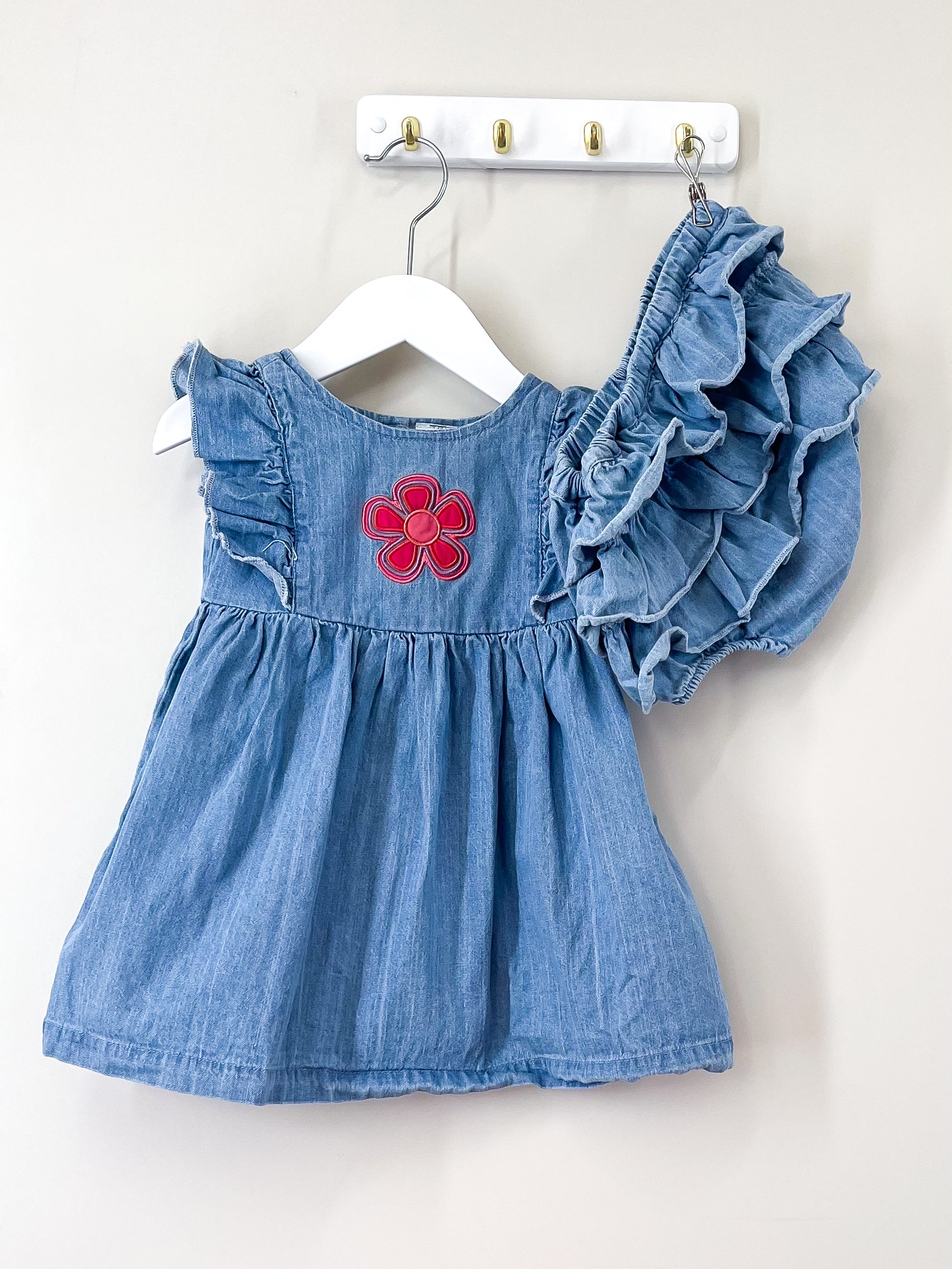 Teeny Weeny denim dress + bloomers set (12-18m)
