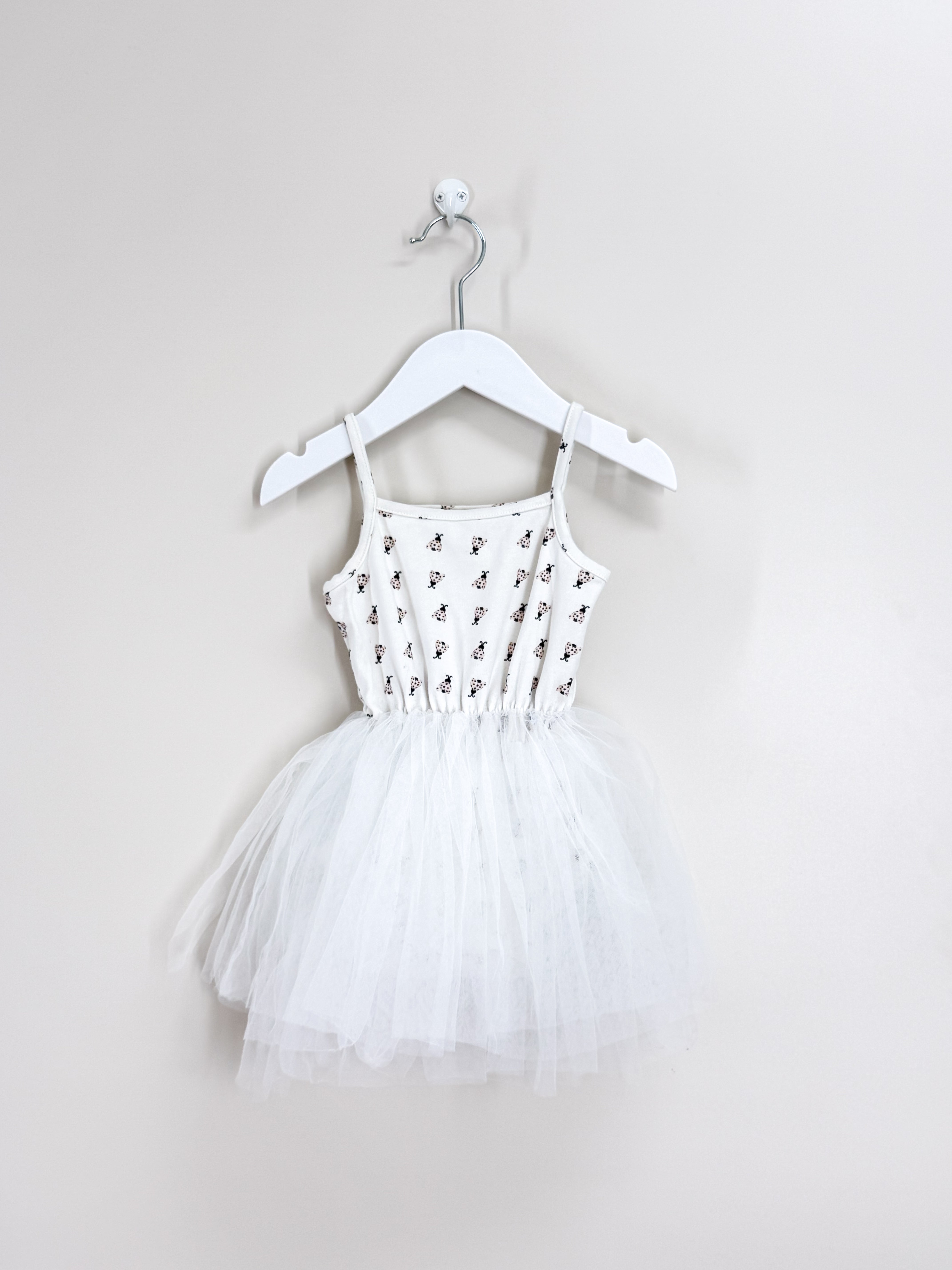 Bencer & Hazelnut ladybug tulle onesie dress (1y)