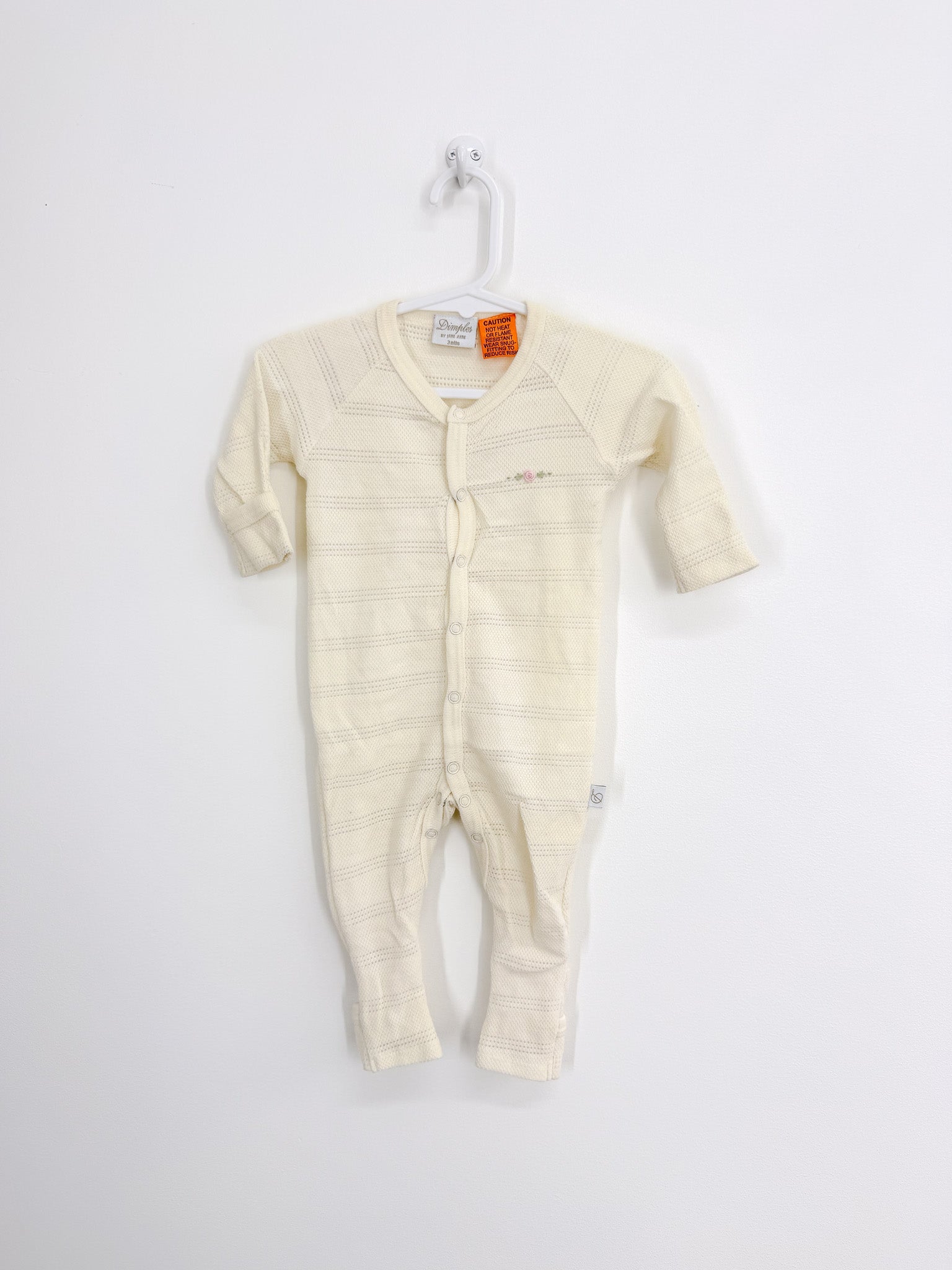 Dimples merino button onesie (3-6m)
