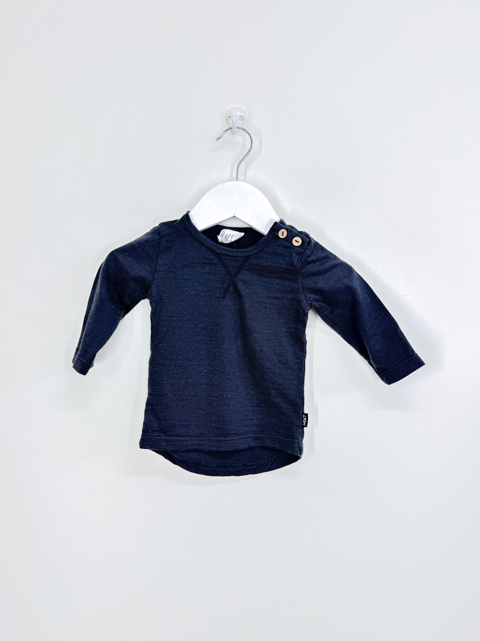 Little Flock Of Horrors merino wyatt tee (3-6m)
