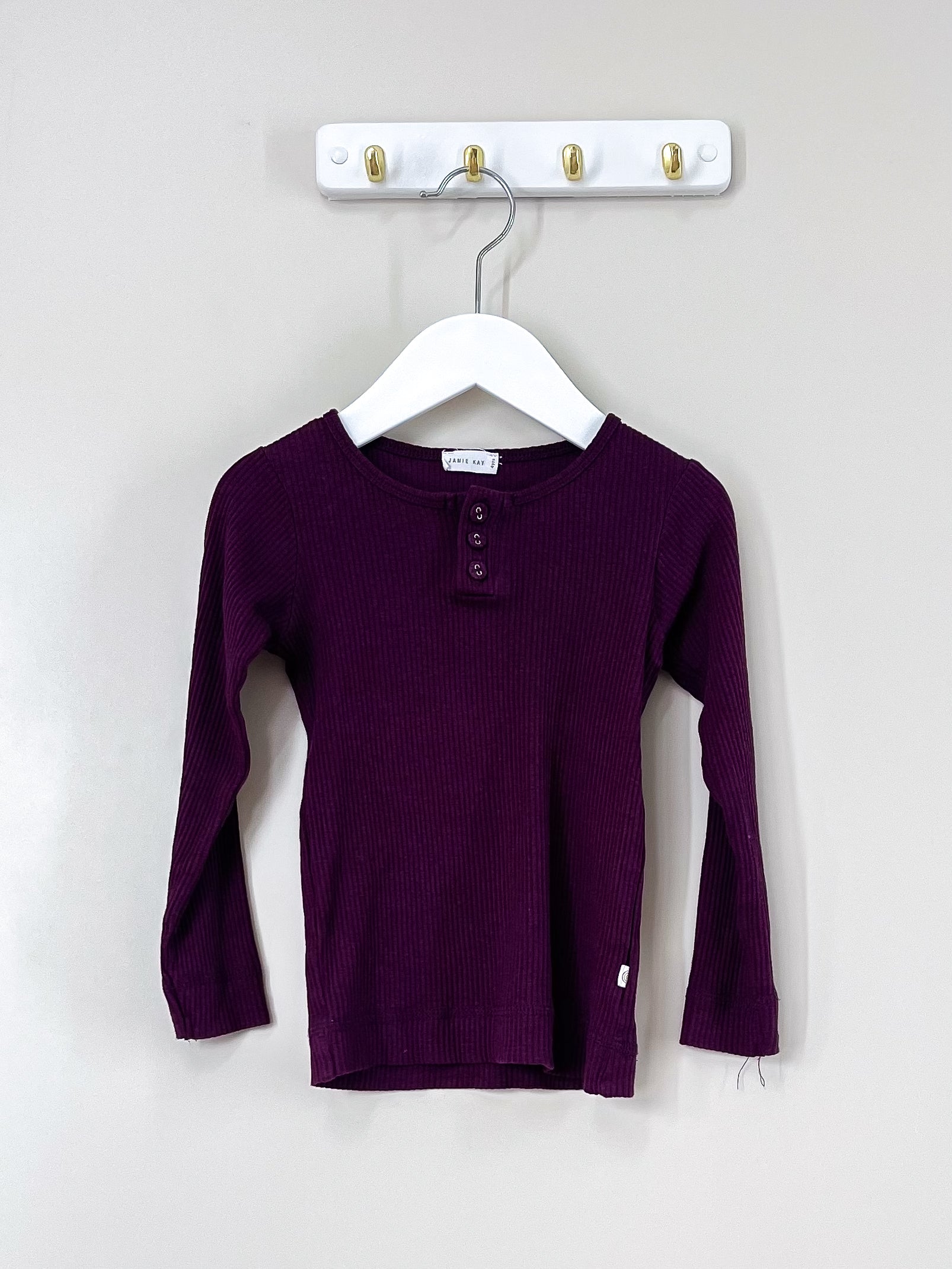 Jamie Kay OG organic ribbed henley (1y)