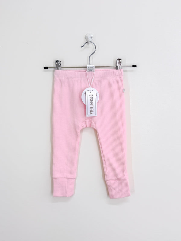 BNWT Teeny Weeny rib leggings - pink (6-12m)