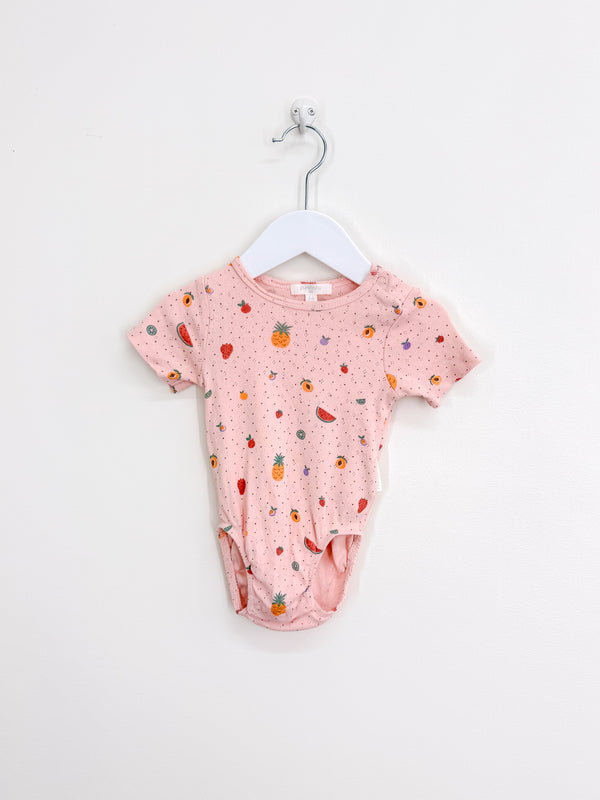 Purebaby organic pointelle bodysuit - fruit (3-6m)