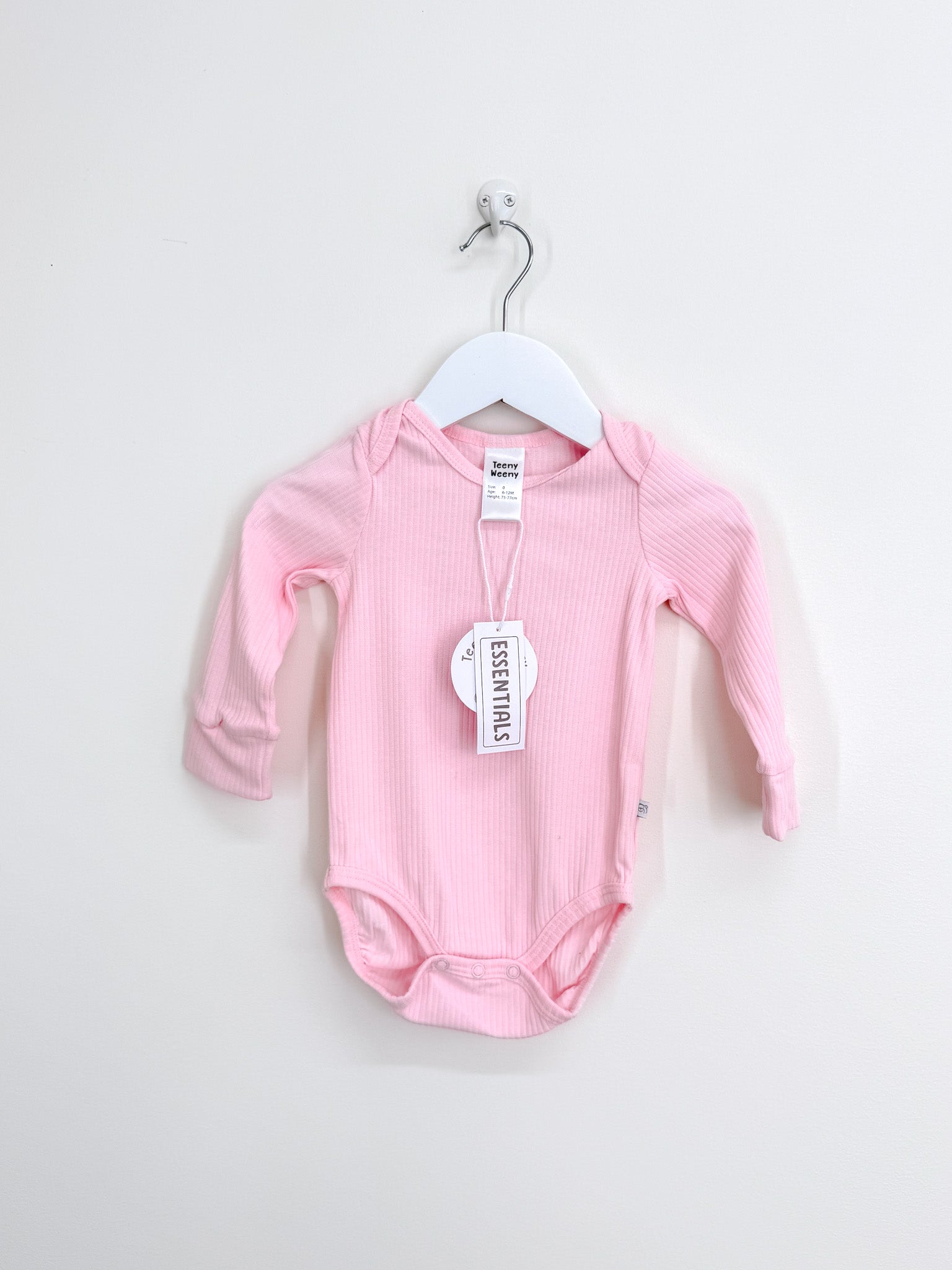 BNWT Teeny Weeny rib bodysuit - pink (6-12m)