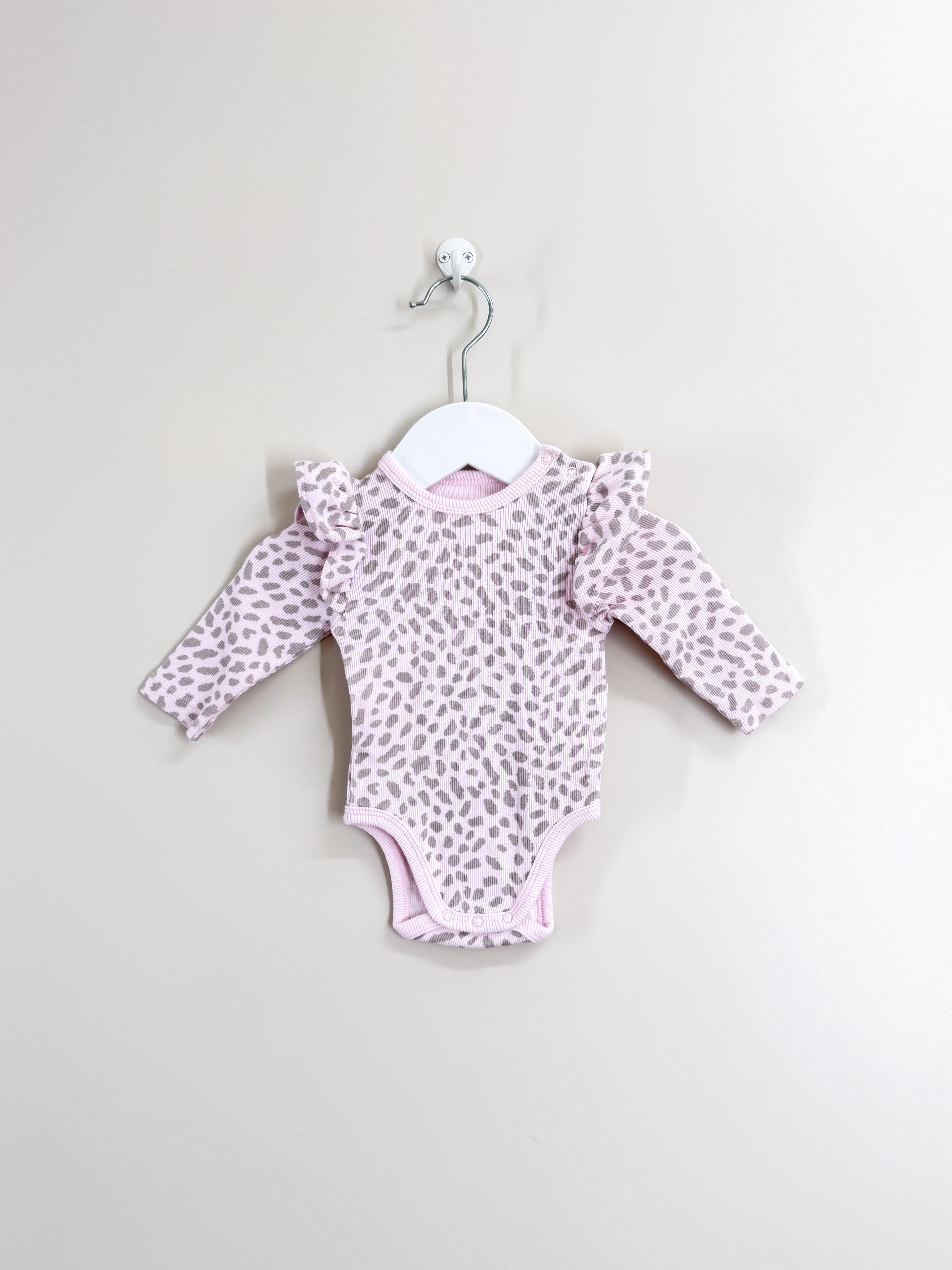 Country Road organic frill rib bodysuit (0-3m)