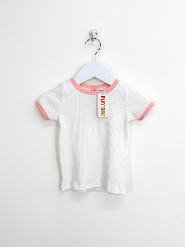 BNWT Teeny Weeny rib ringer tee (6-12m)