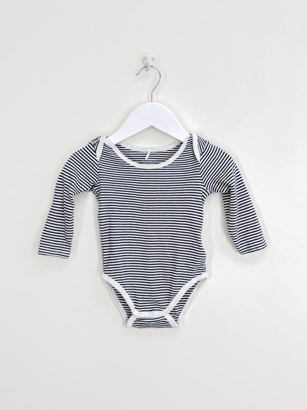Purebaby organic bodysuit - stripe (6-12m)